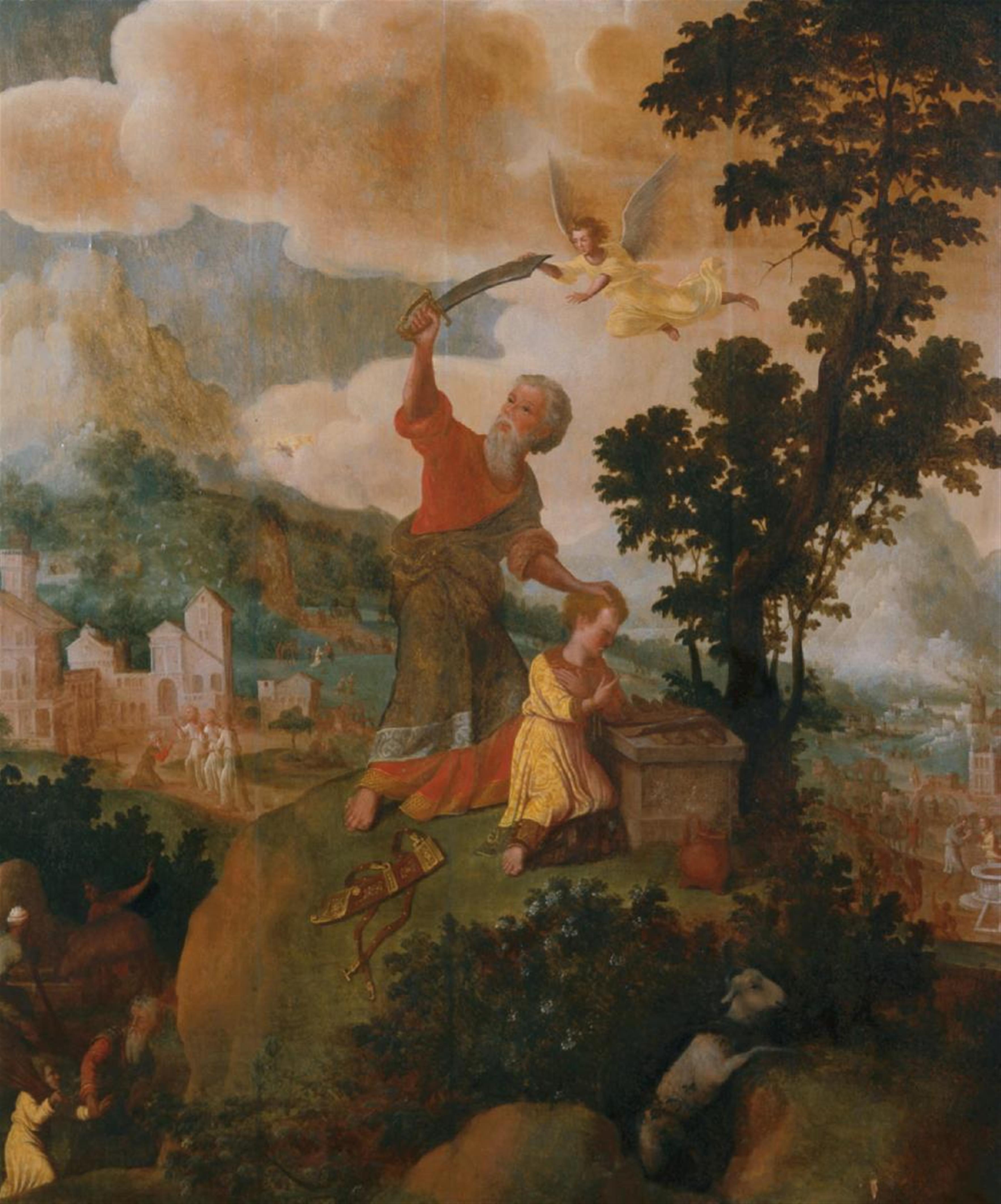Flemish School and Workshop - THE SACRIFICE OF ISAAC - image-1