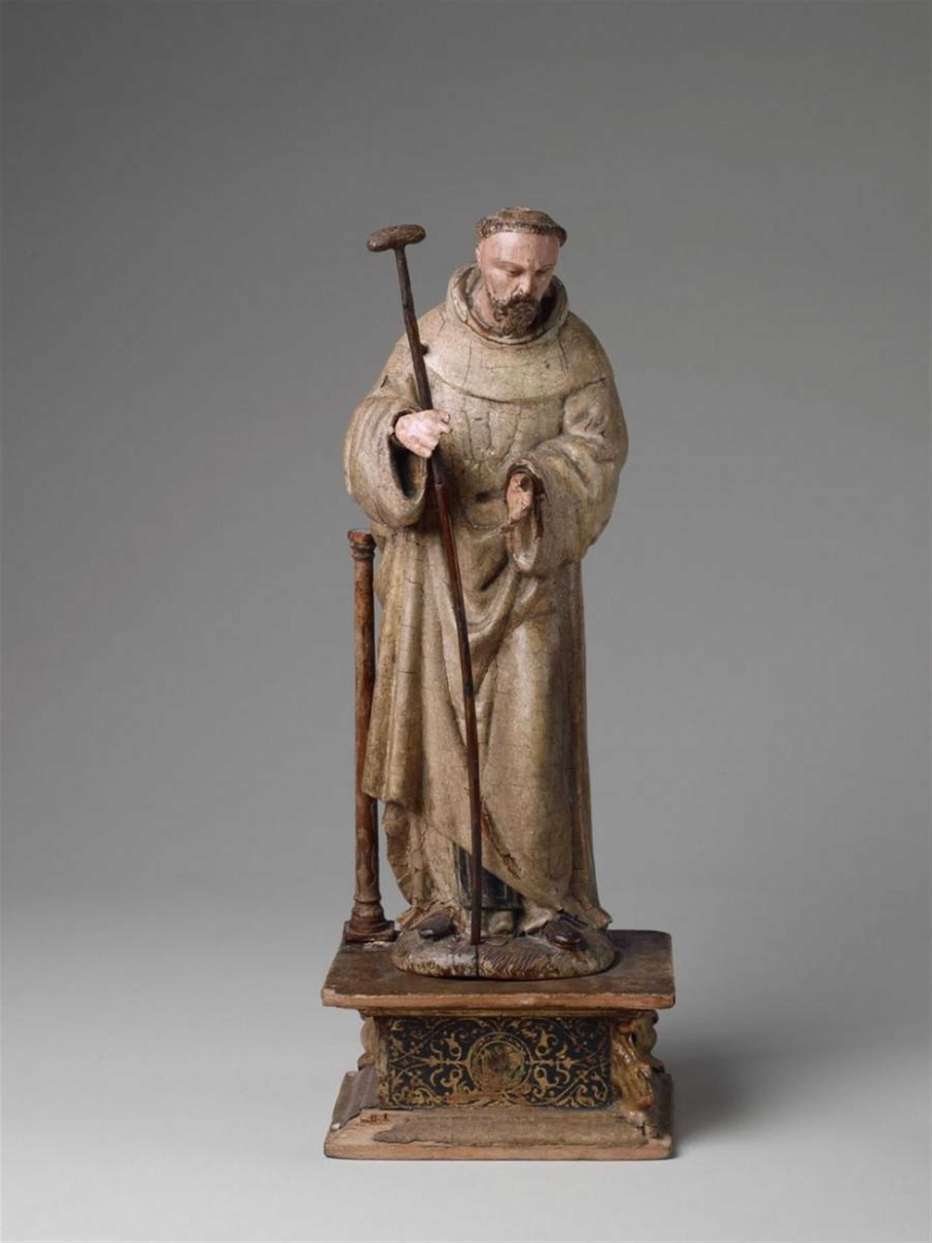 A wood figure of SAINT BERNARD OF CLAIRVAUX - image-1