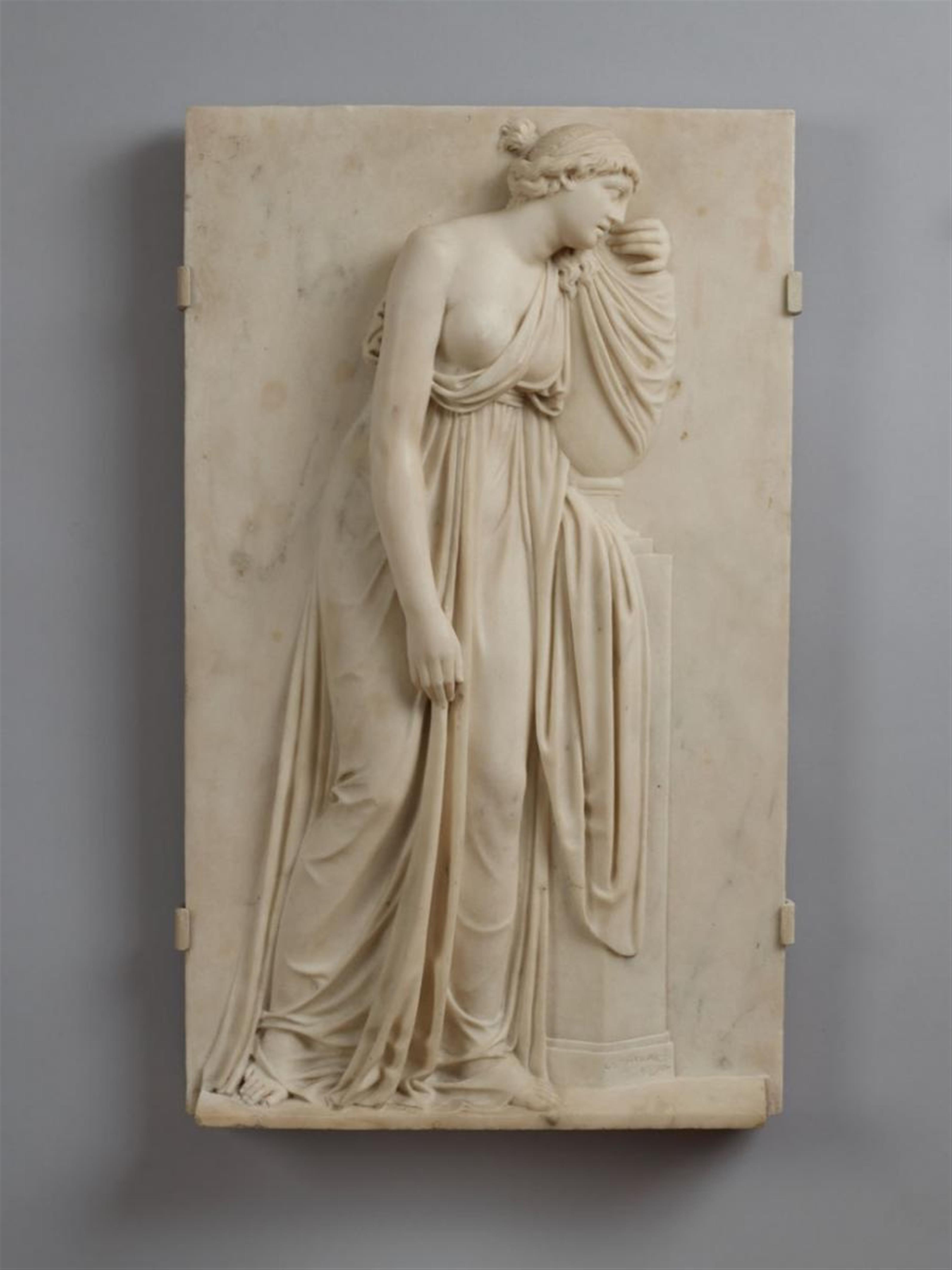Philipp Jakob Scheffauer - A marble relief of A MOURNER - image-1