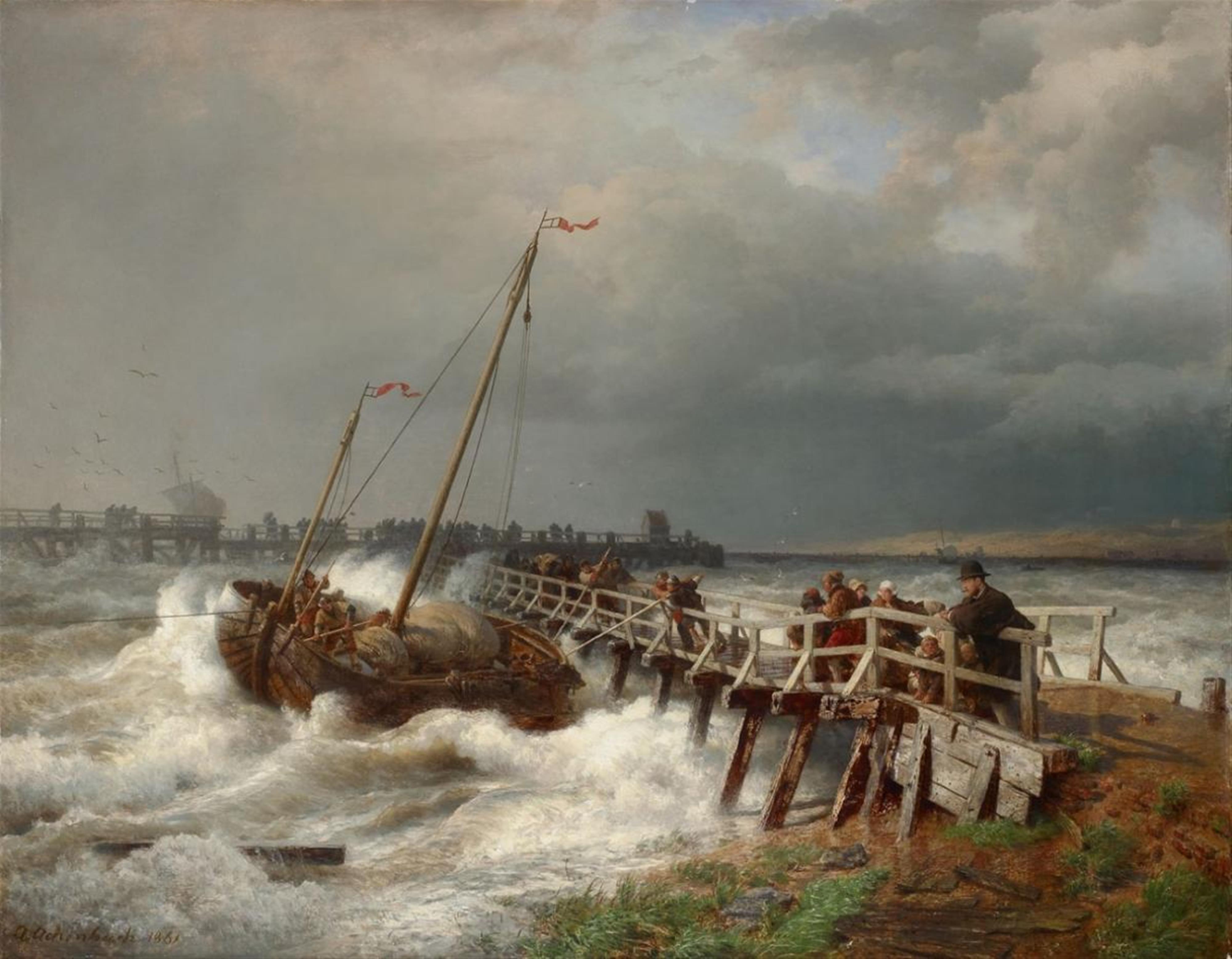 Andreas Achenbach - THE AVERAGE AT THE OLD PIER - image-1