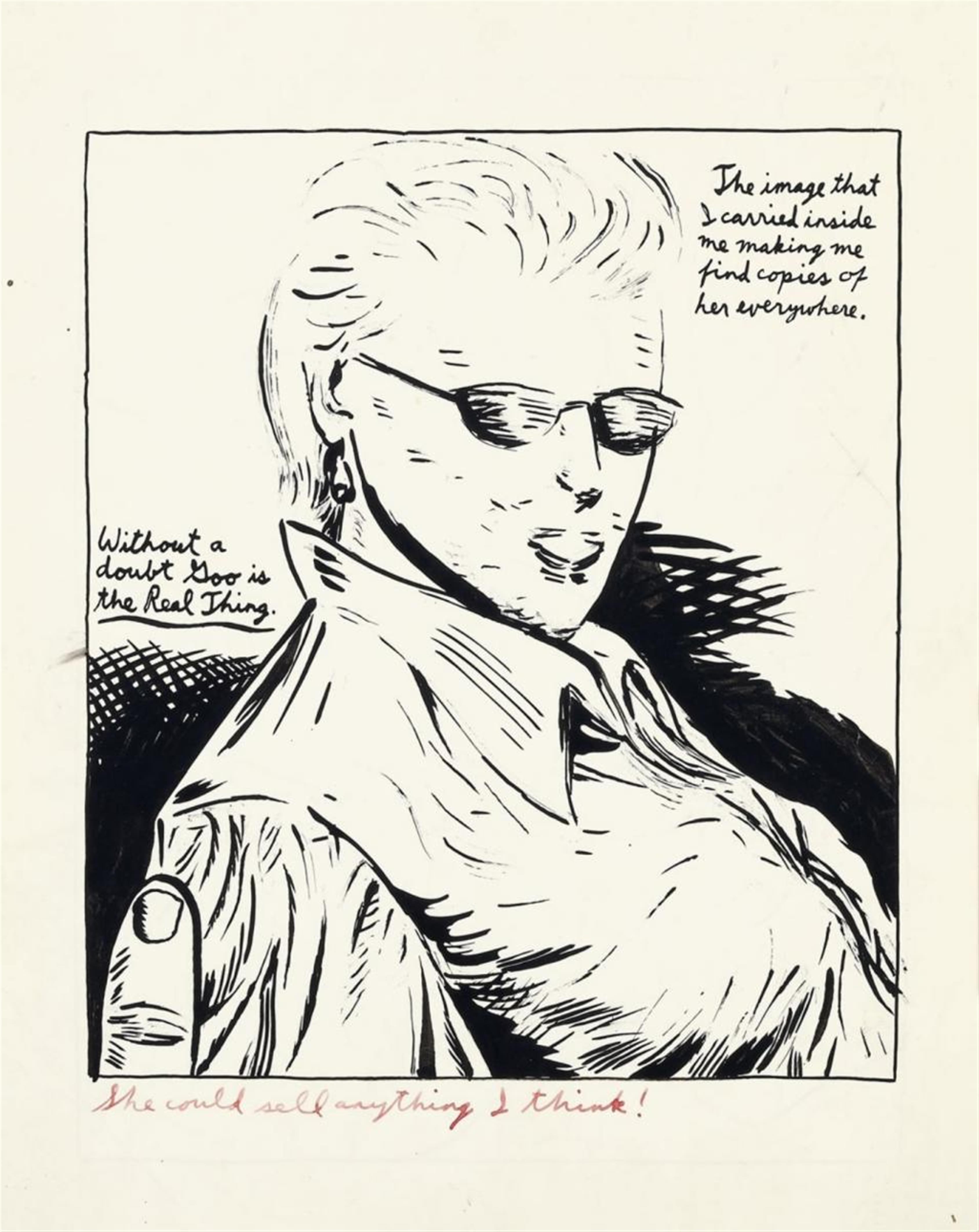 Raymond Pettibon - Untitled (She could sell anything I think!) - image-1
