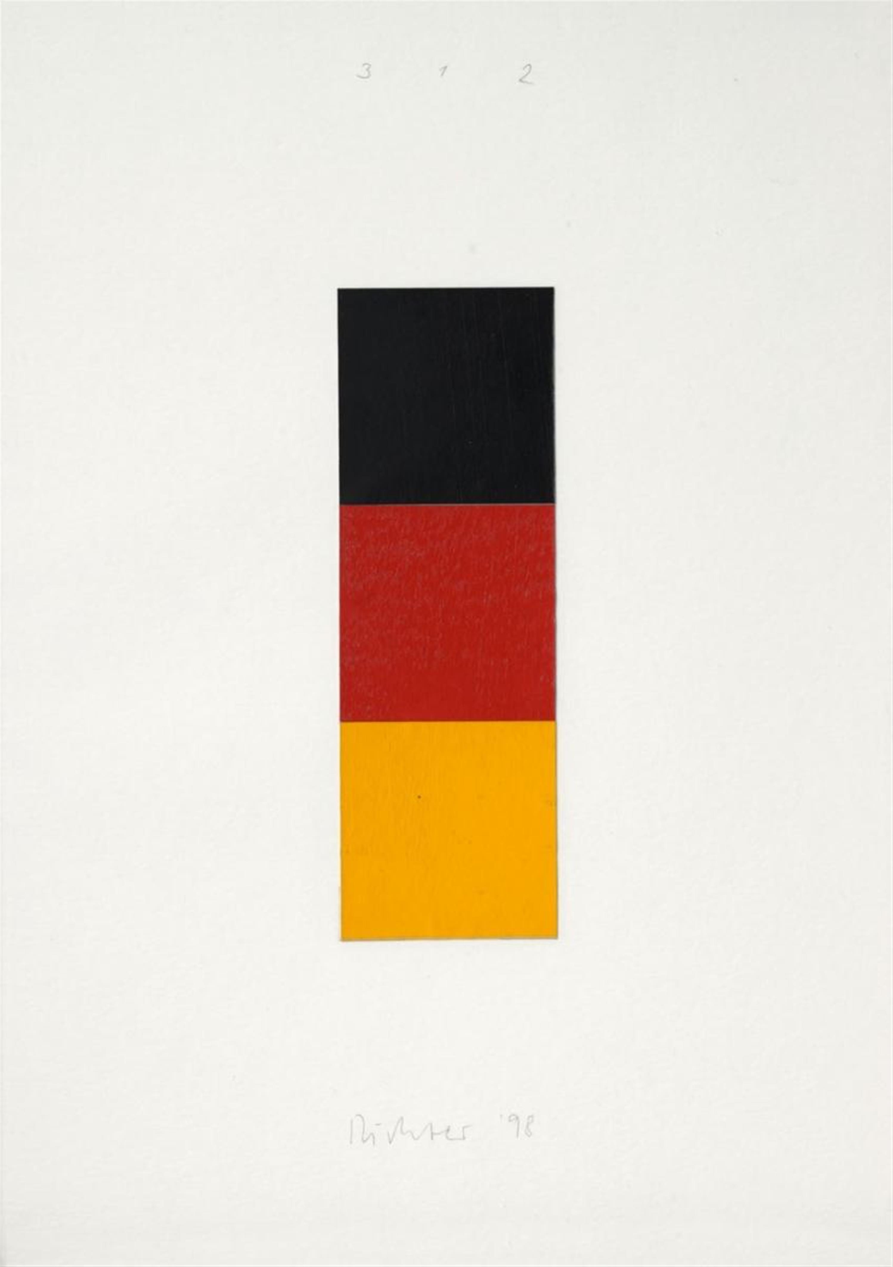 Gerhard Richter - Schwarz-rot-gold I / Black-Red-God I - image-1