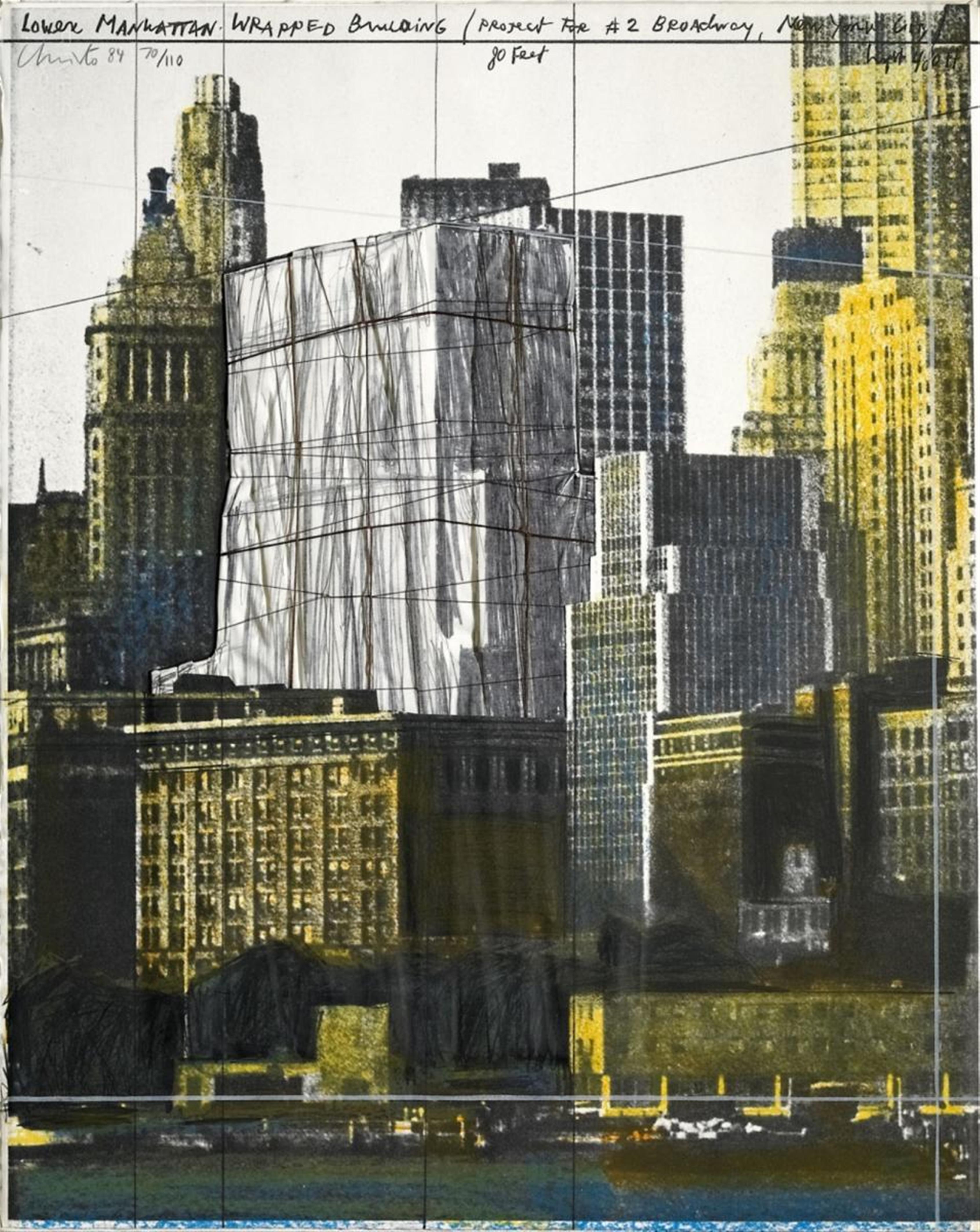 Christo - LOWER MANHATTAN WRAPPED BUILDING, PROJECT FOR 2 BROADWAY, NEW YORK - image-1