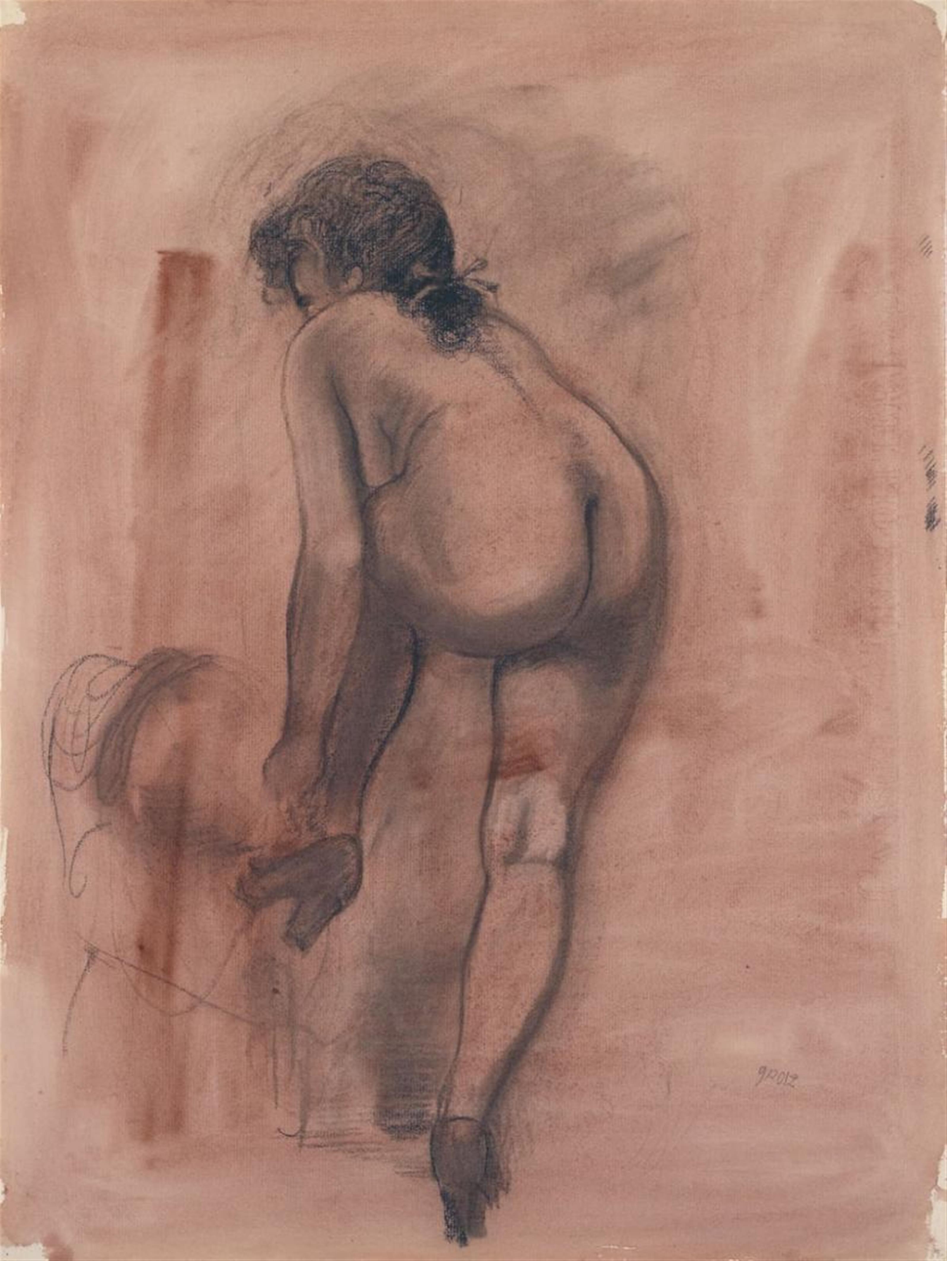 George Grosz - Female Nude seen from behind - image-1