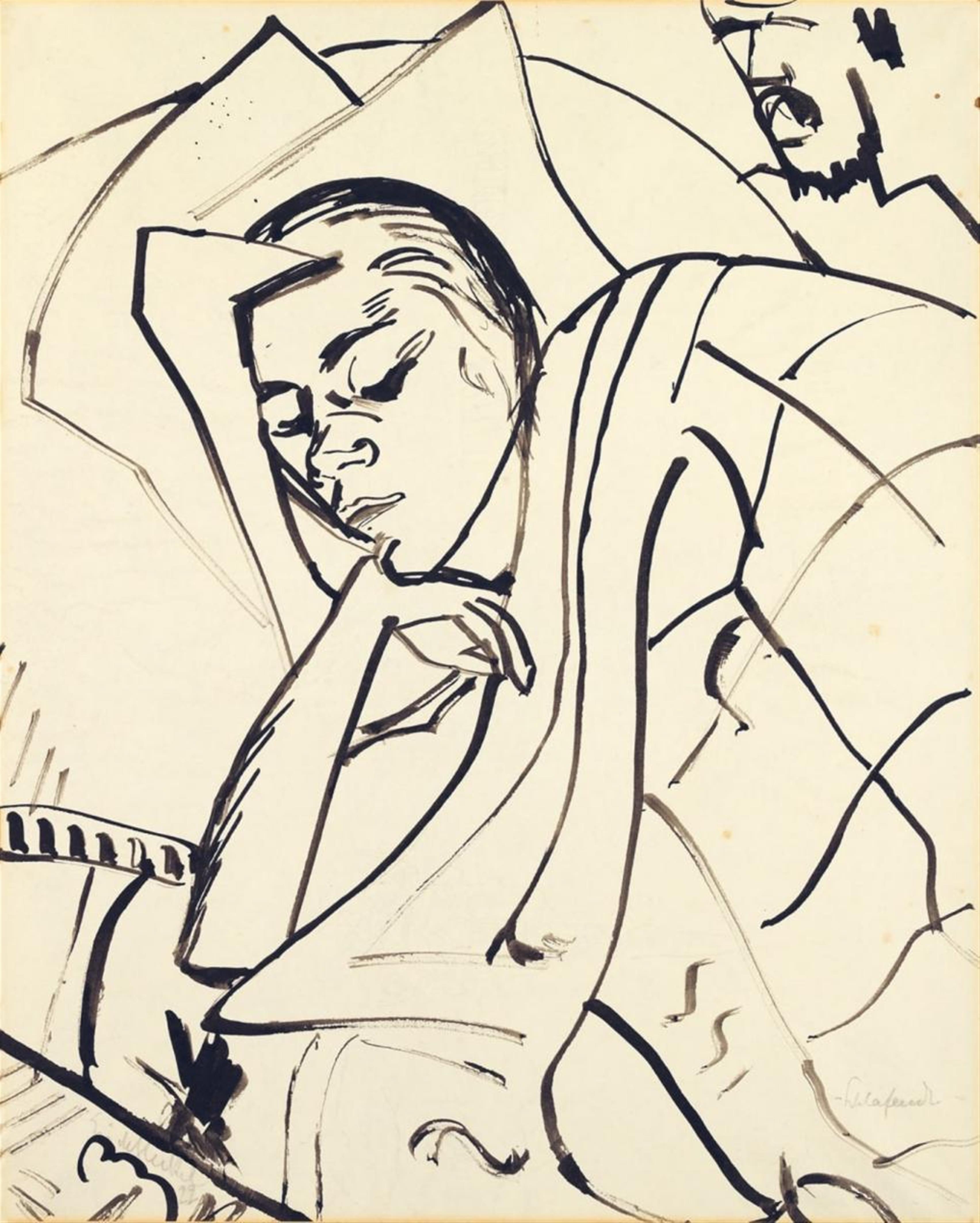 Erich Heckel - Schlafende (Sleeping Woman) - image-1