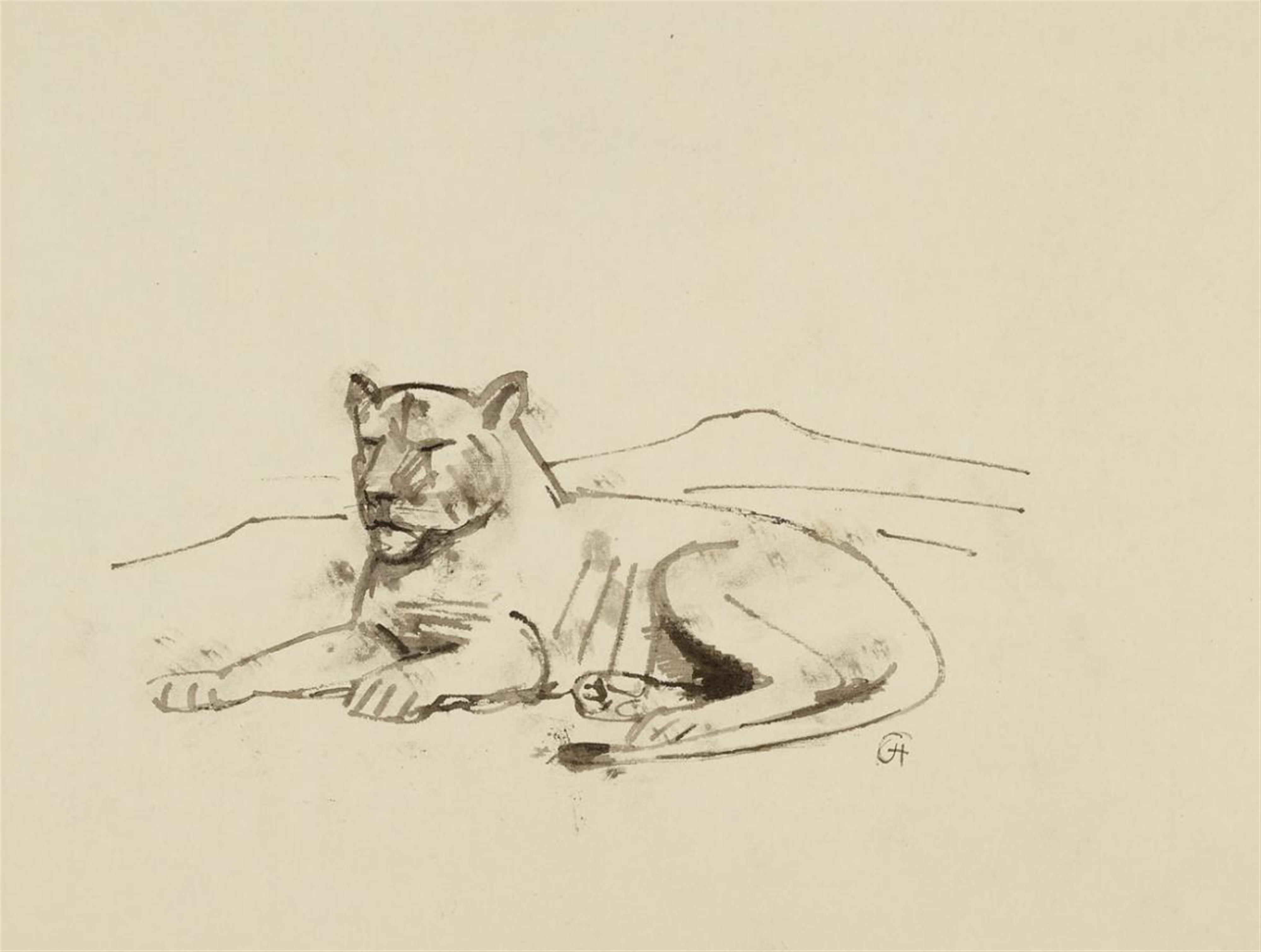 Karl Hofer - Resting Lions - image-1