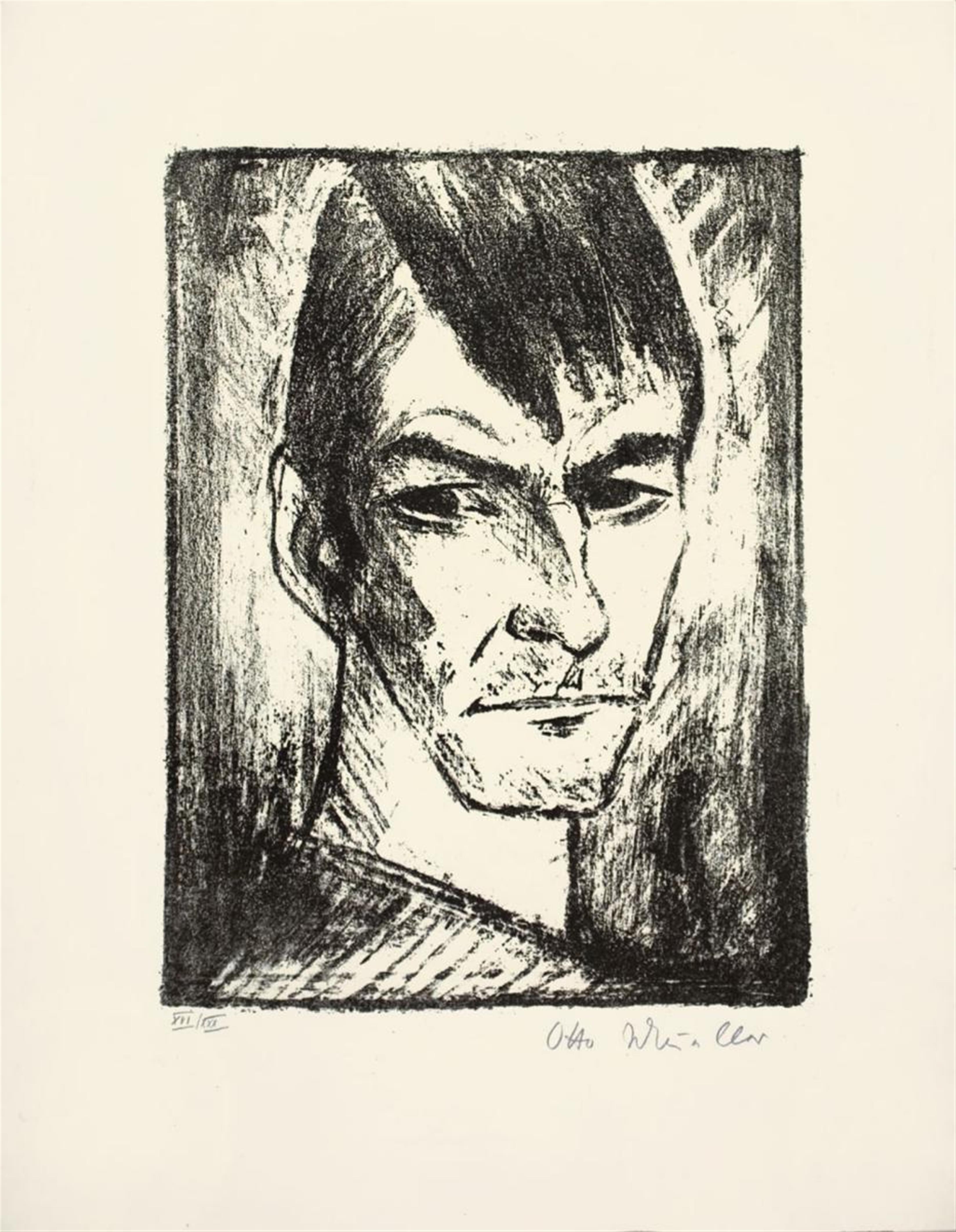 Otto Mueller - Portrait towards right - image-1