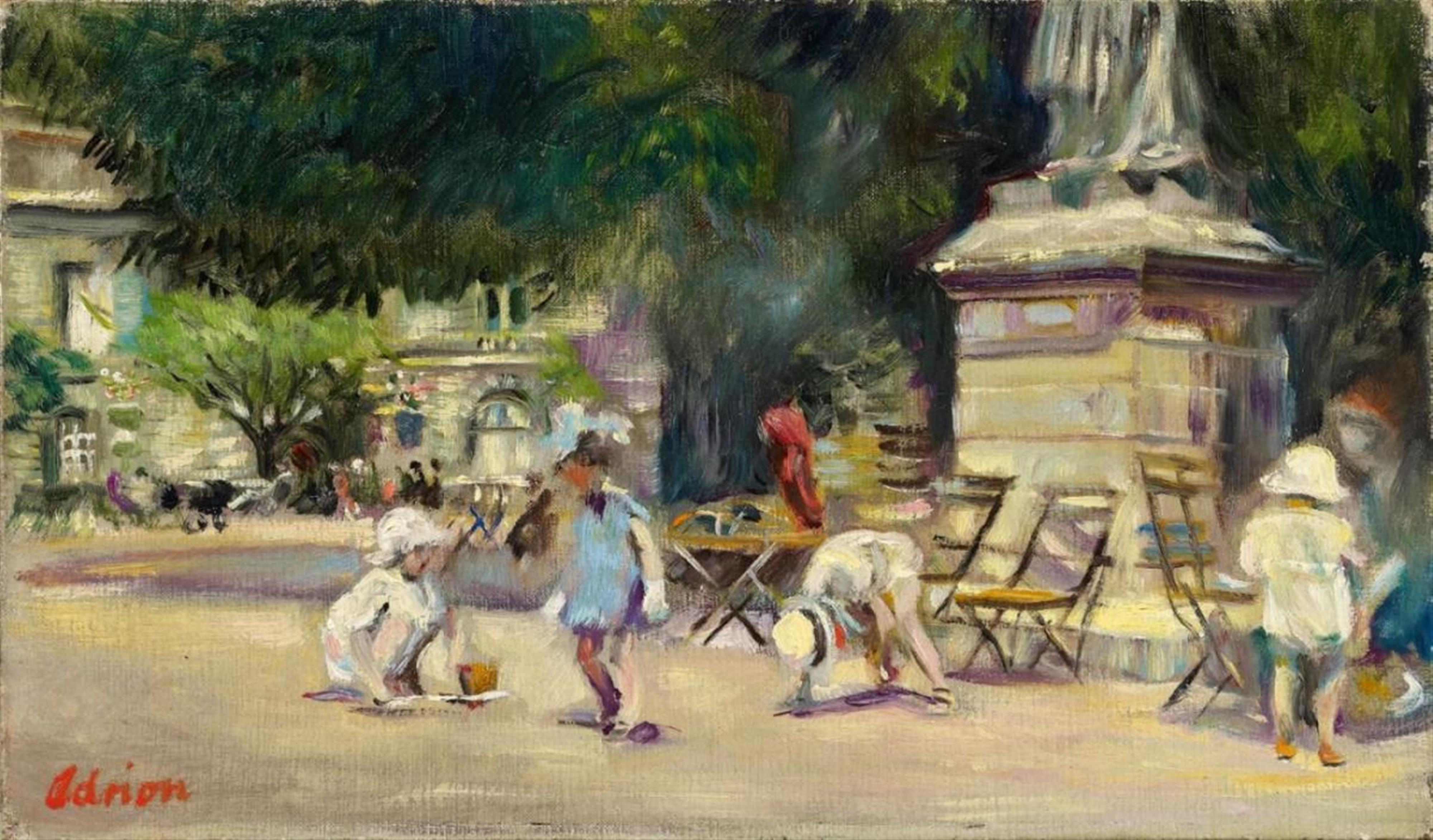 Lucien Adrion - Playing Children in the Jardin du Luxembourg - image-1