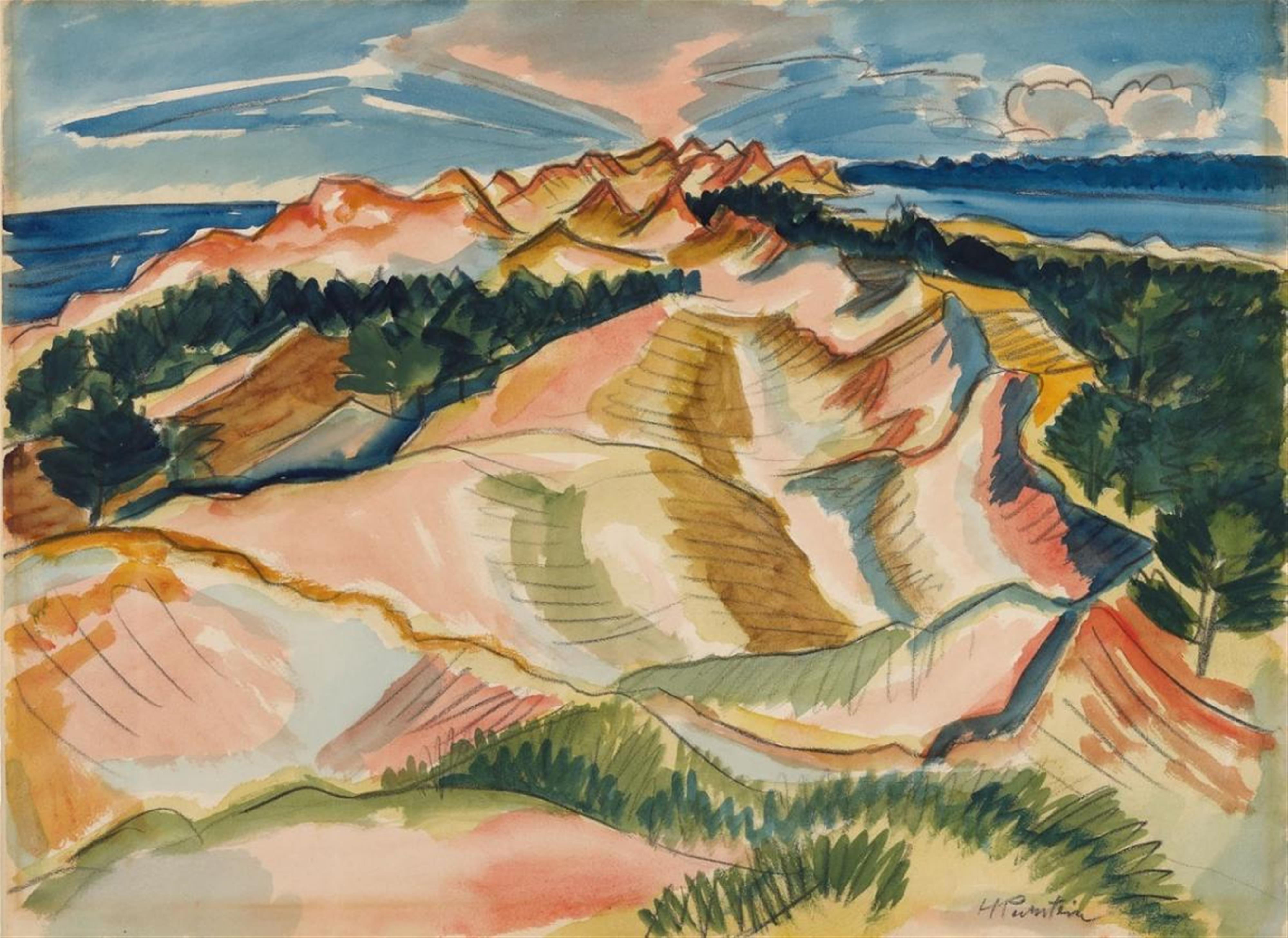Hermann Max Pechstein - Dune Landscape - image-1