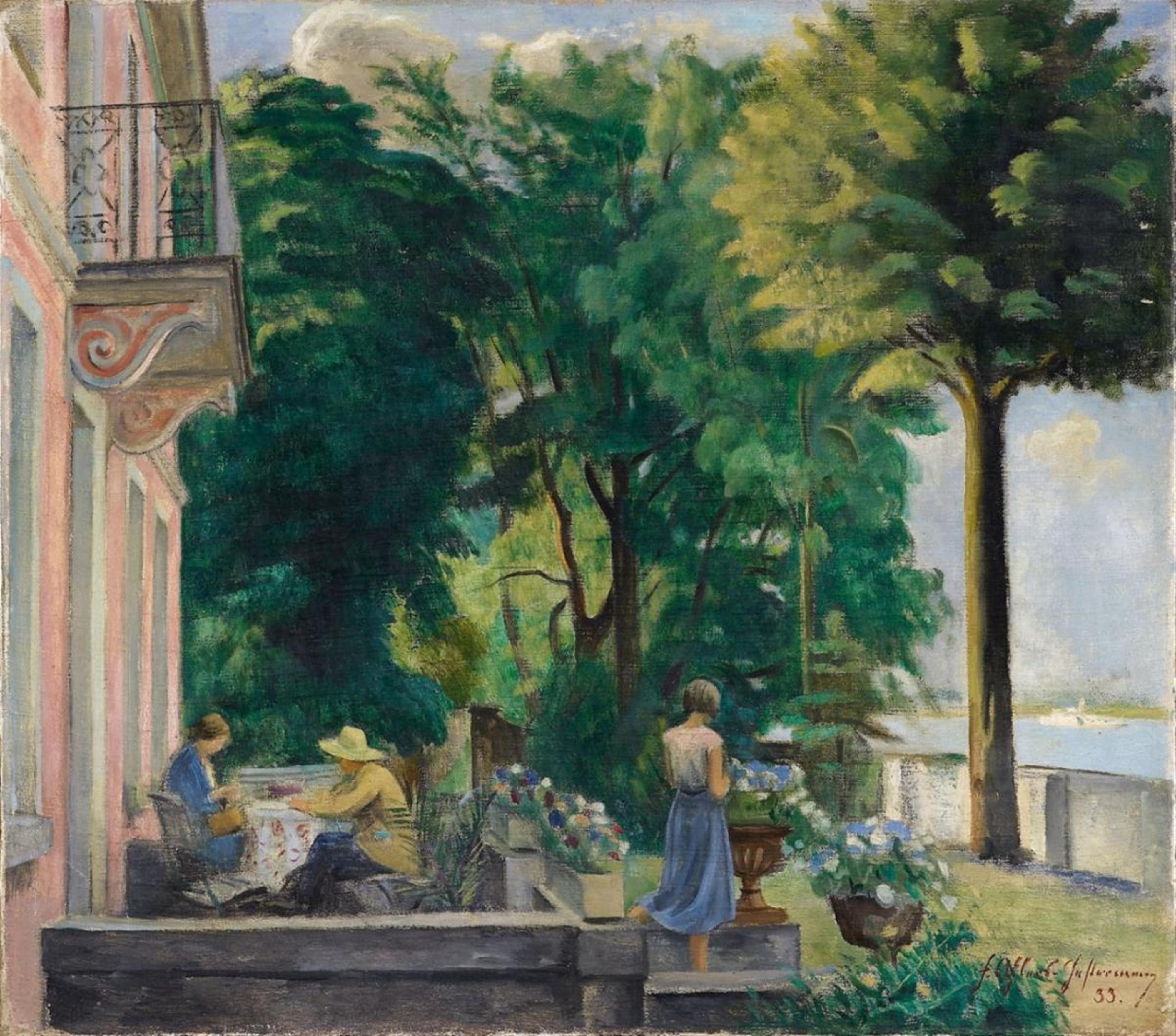 Friedrich Ahlers-Hestermann - On the Garden Terrace - image-1