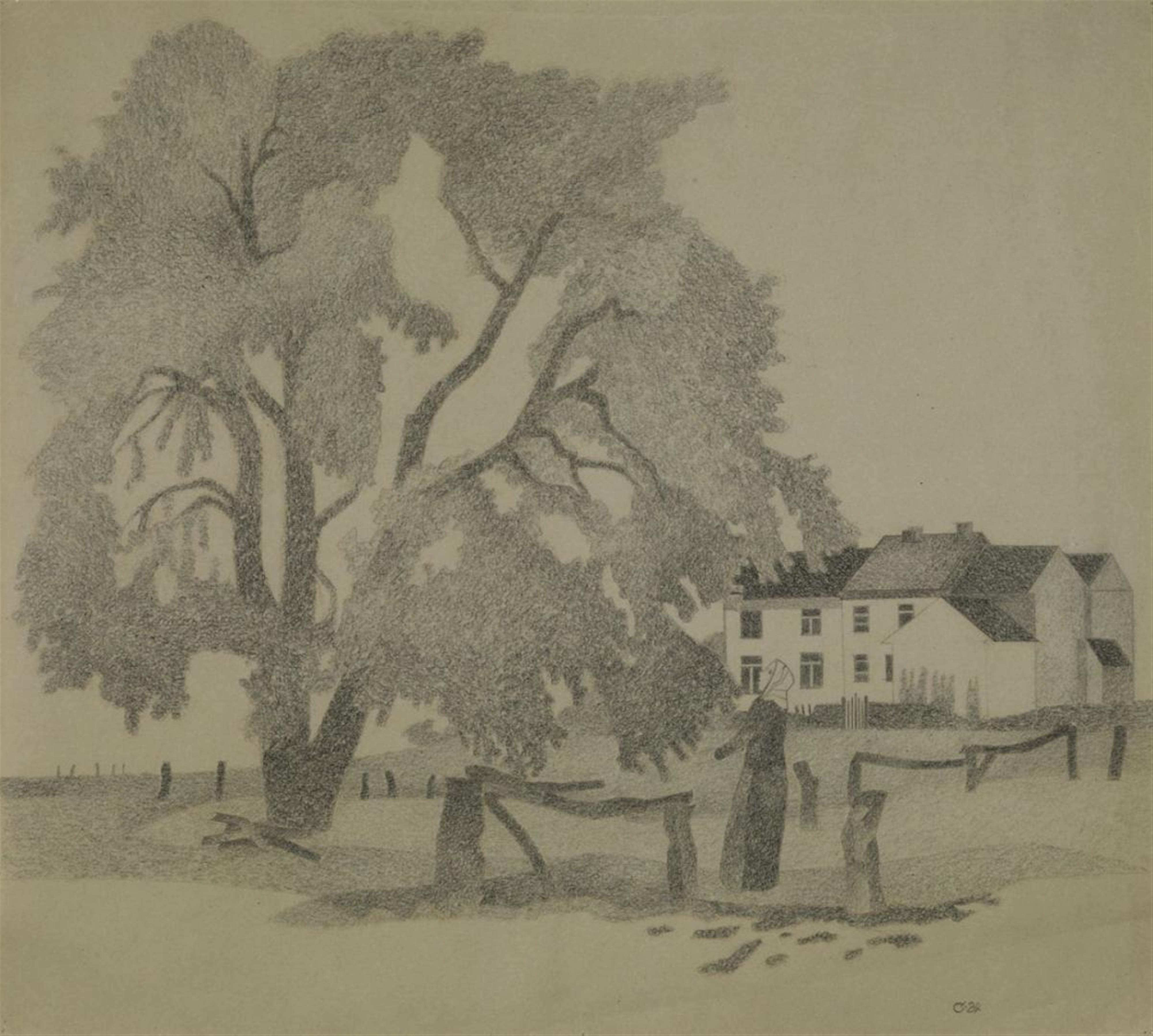 Heinrich Campendonk - Ohne Titel (Bäuerin vor einem Baum) - image-1