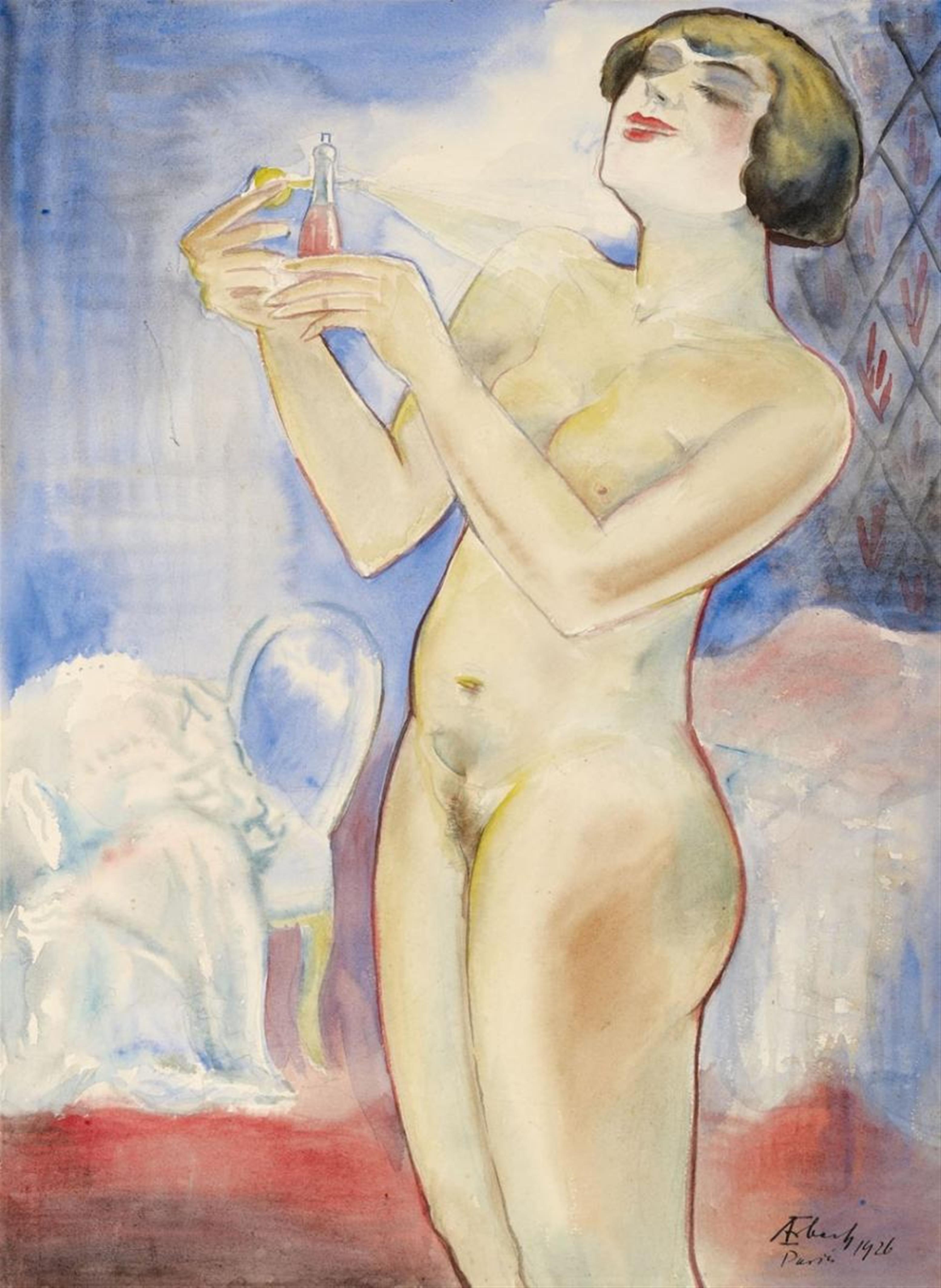 Alois Erbach - Standing Female Nude, perfuming herself - image-1