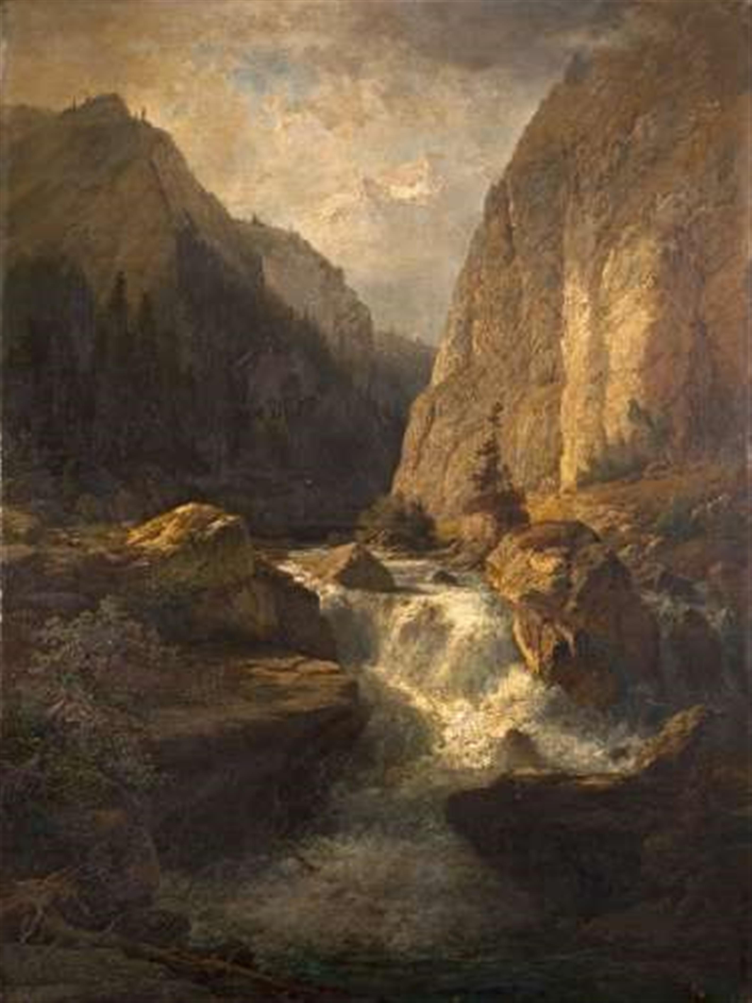 Rudolph Poeppel - TORRENT IN THE HIGH MOUNTAINS OF VORARLBERG - image-1