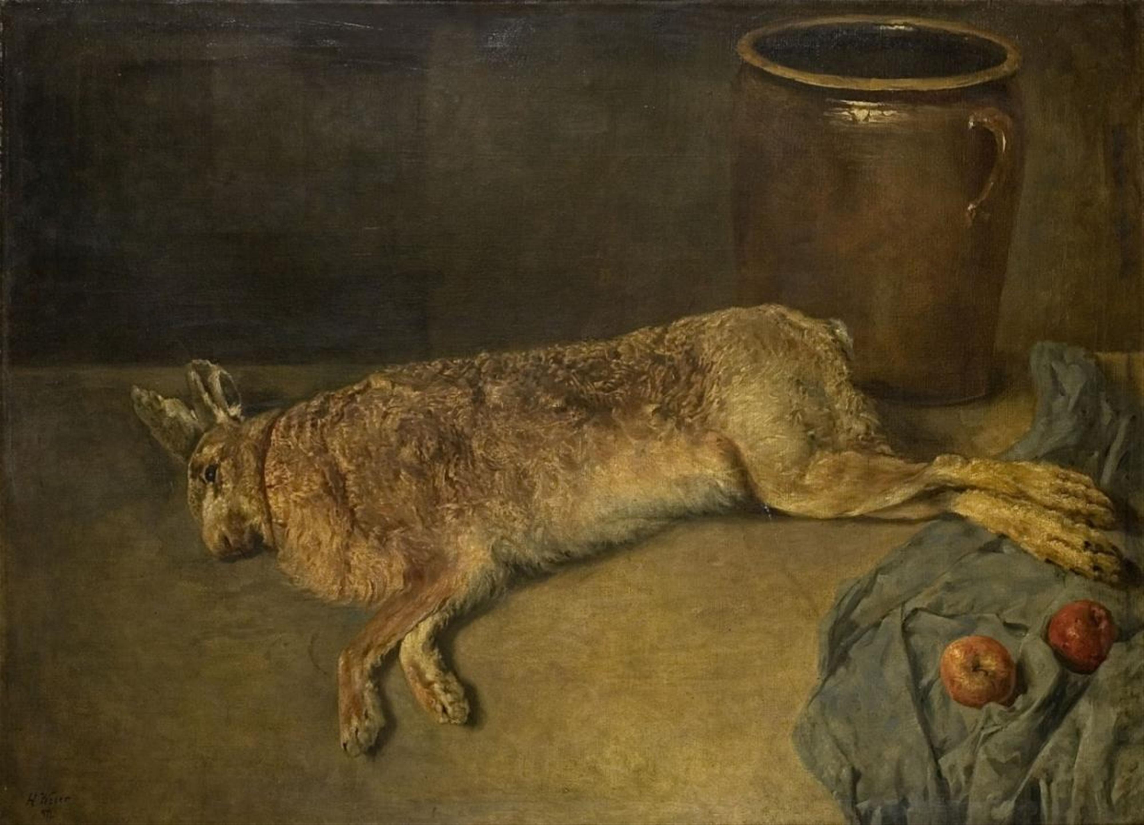 Heinrich Weber - STILL LIFE WITH A HARE - image-1