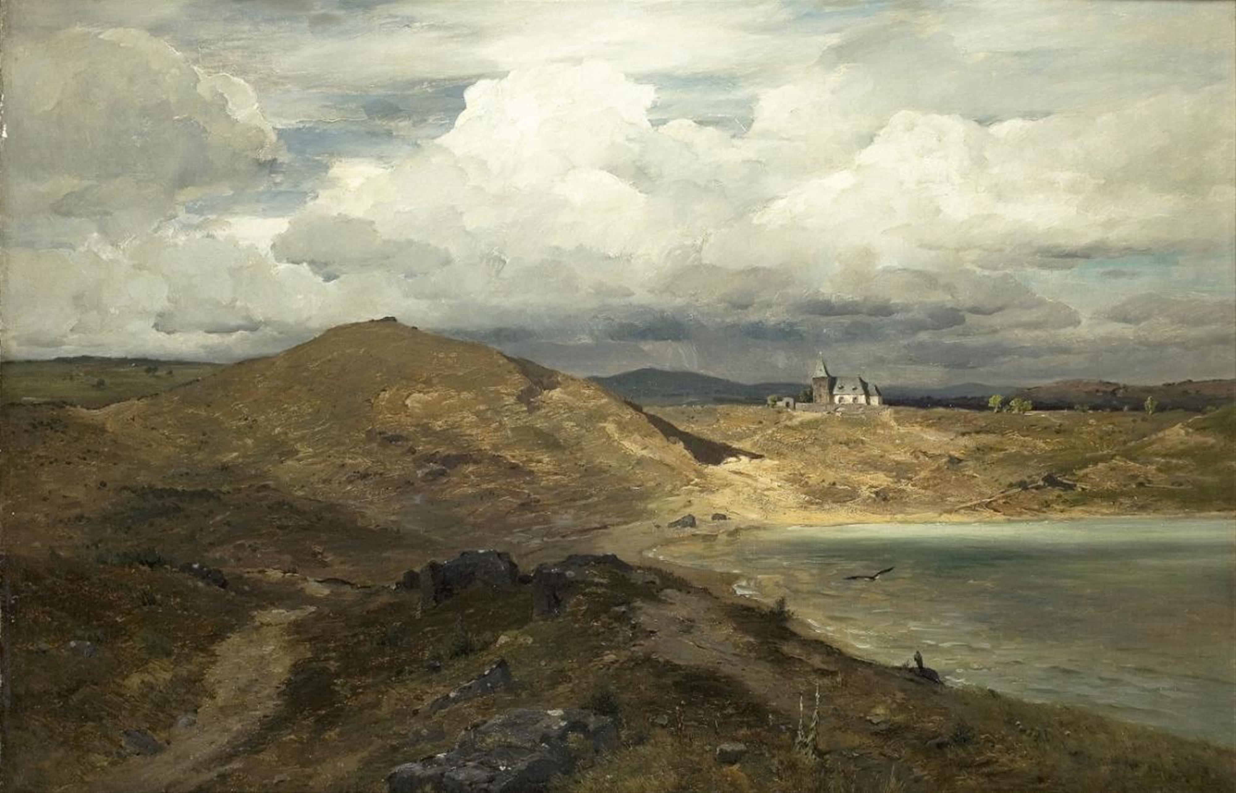 Heinrich Hartung - LANDSCAPE IN THE EIFEL WITH THE WEINFELDER MAAR AND CHAPEL - image-1