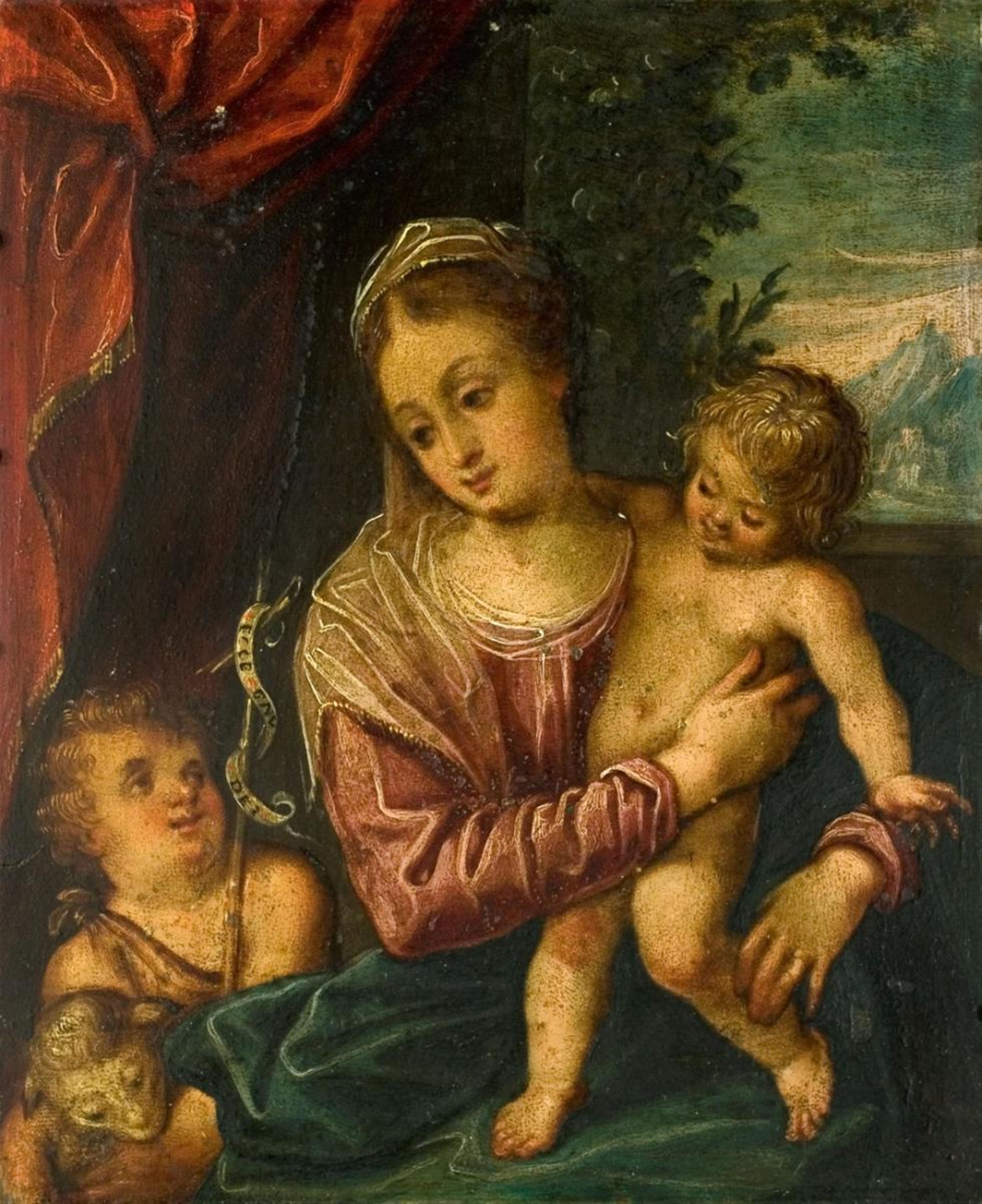 Flemish School, c. 1600 - VIRGIN WITH CHILD AN ST. JOHN - image-1