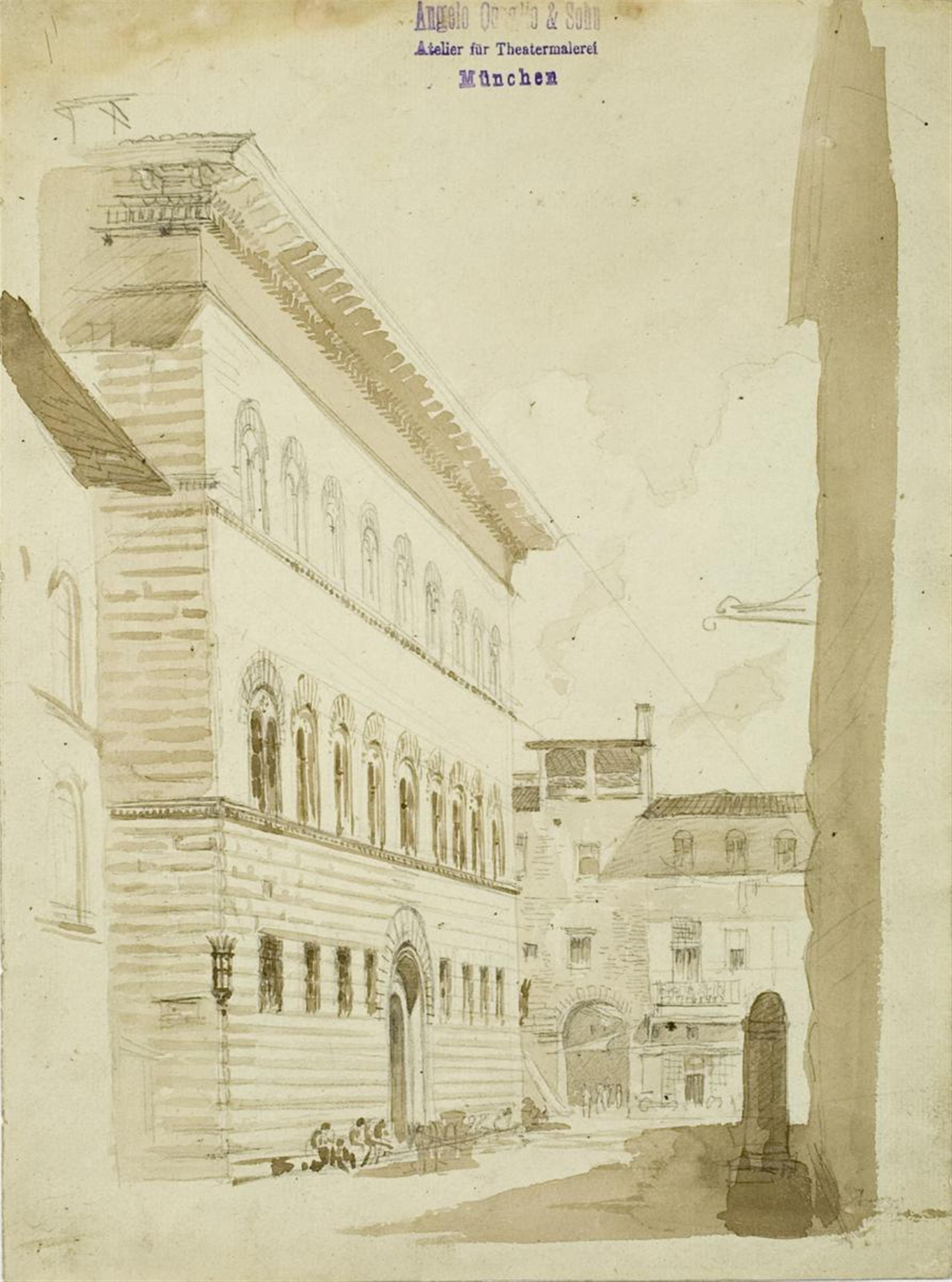 Angelo Quaglio the Younger - THREE SHEETS WITH VIEWS OF FLORENCE - image-2
