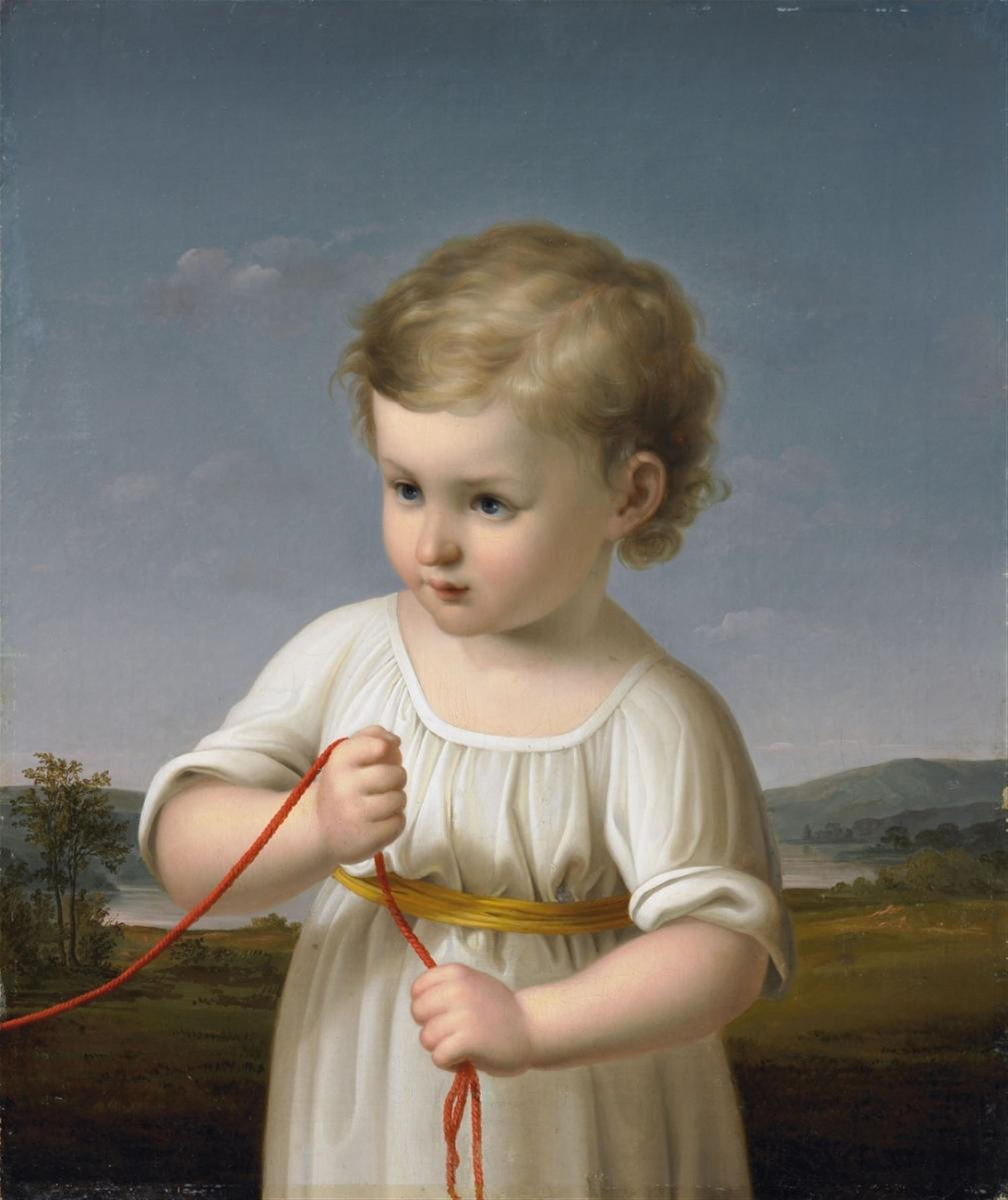 Johann Heinrich Beck, attributed to - PORTRAIT OF A CHILD WITH RED RIBBON - image-1