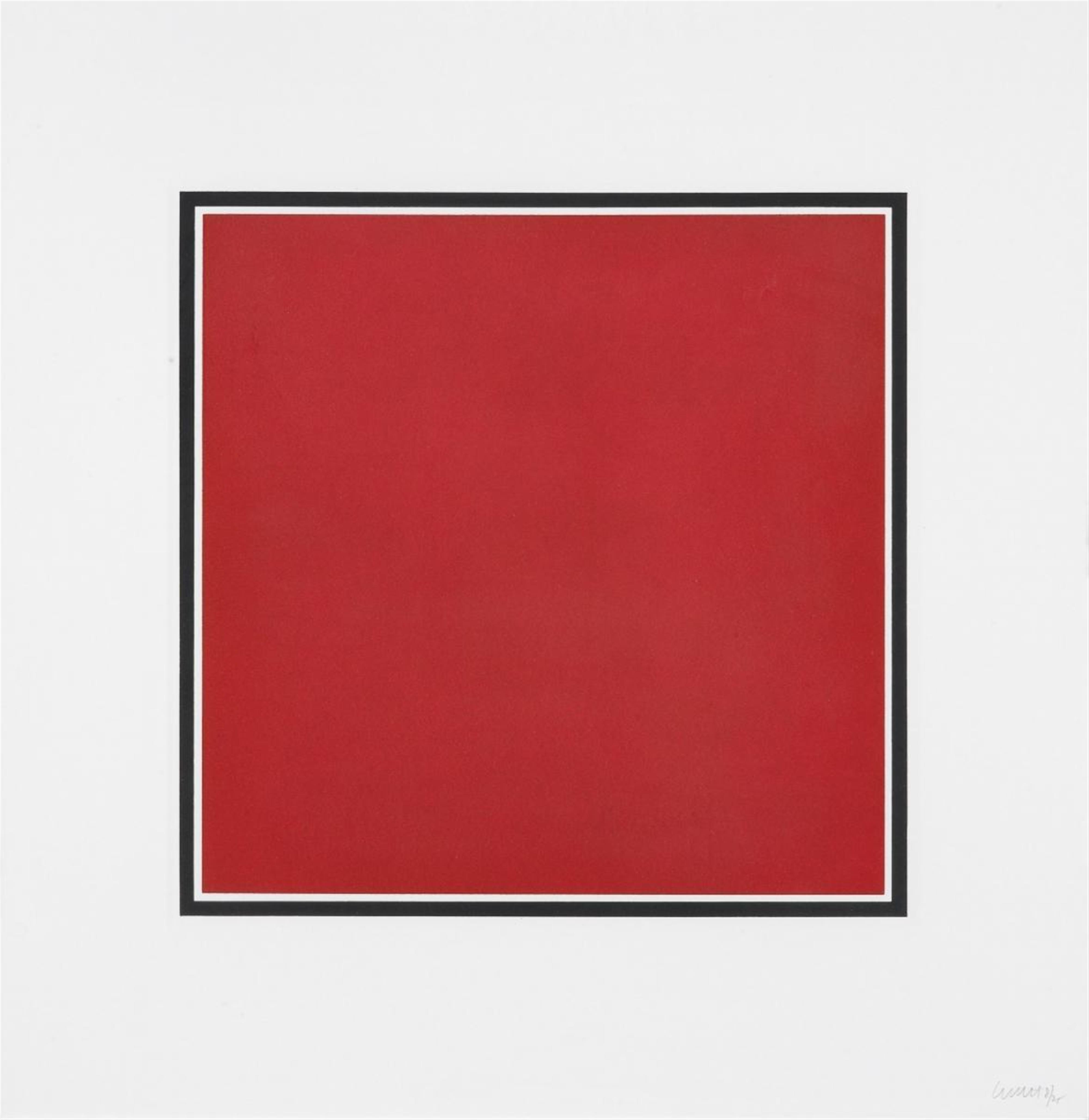 Sol LeWitt - Red, yellow, blue and gray squares, bordered by a black band - image-1