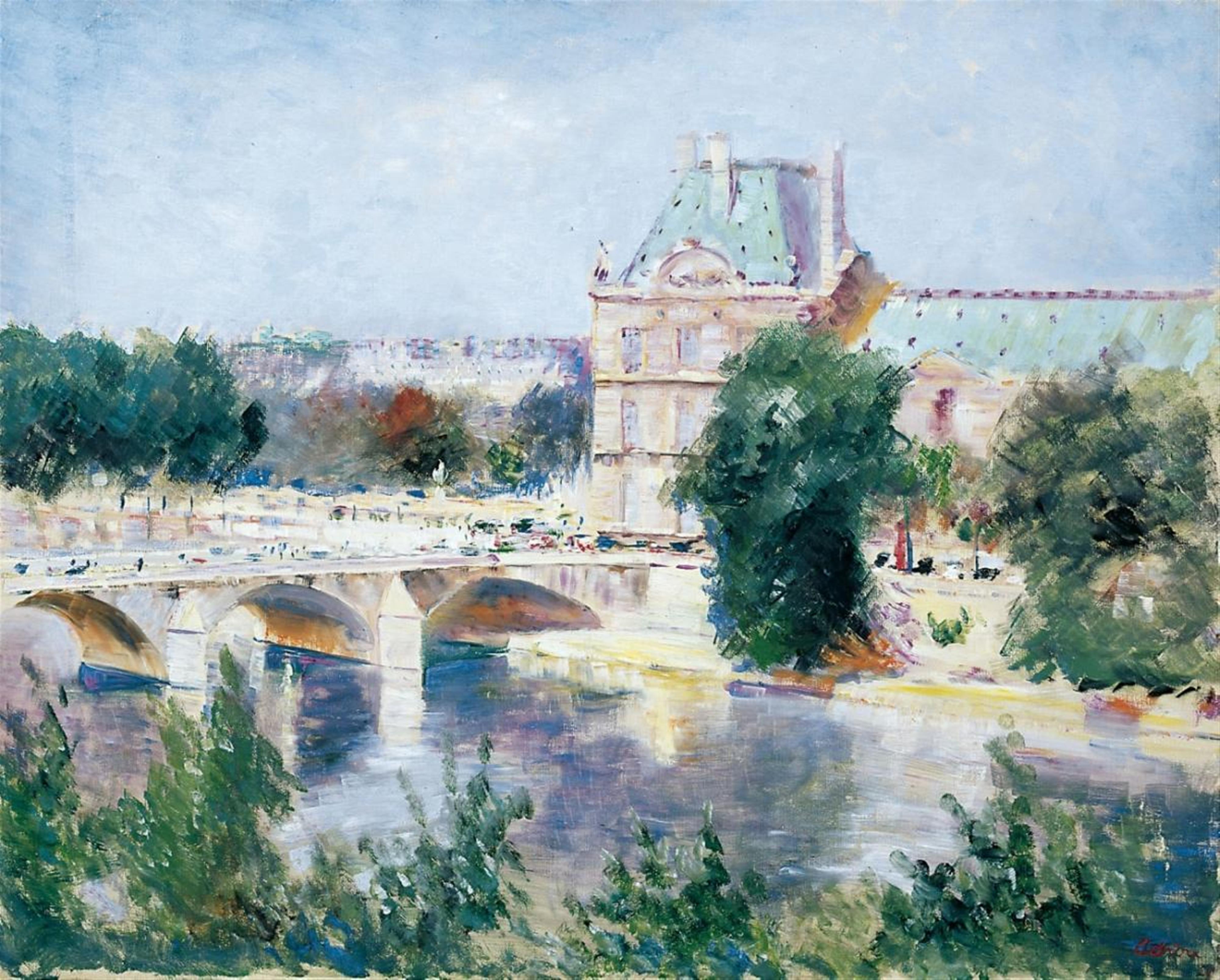 Lucien Adrion - The River Seine with view on the Louvre - image-1