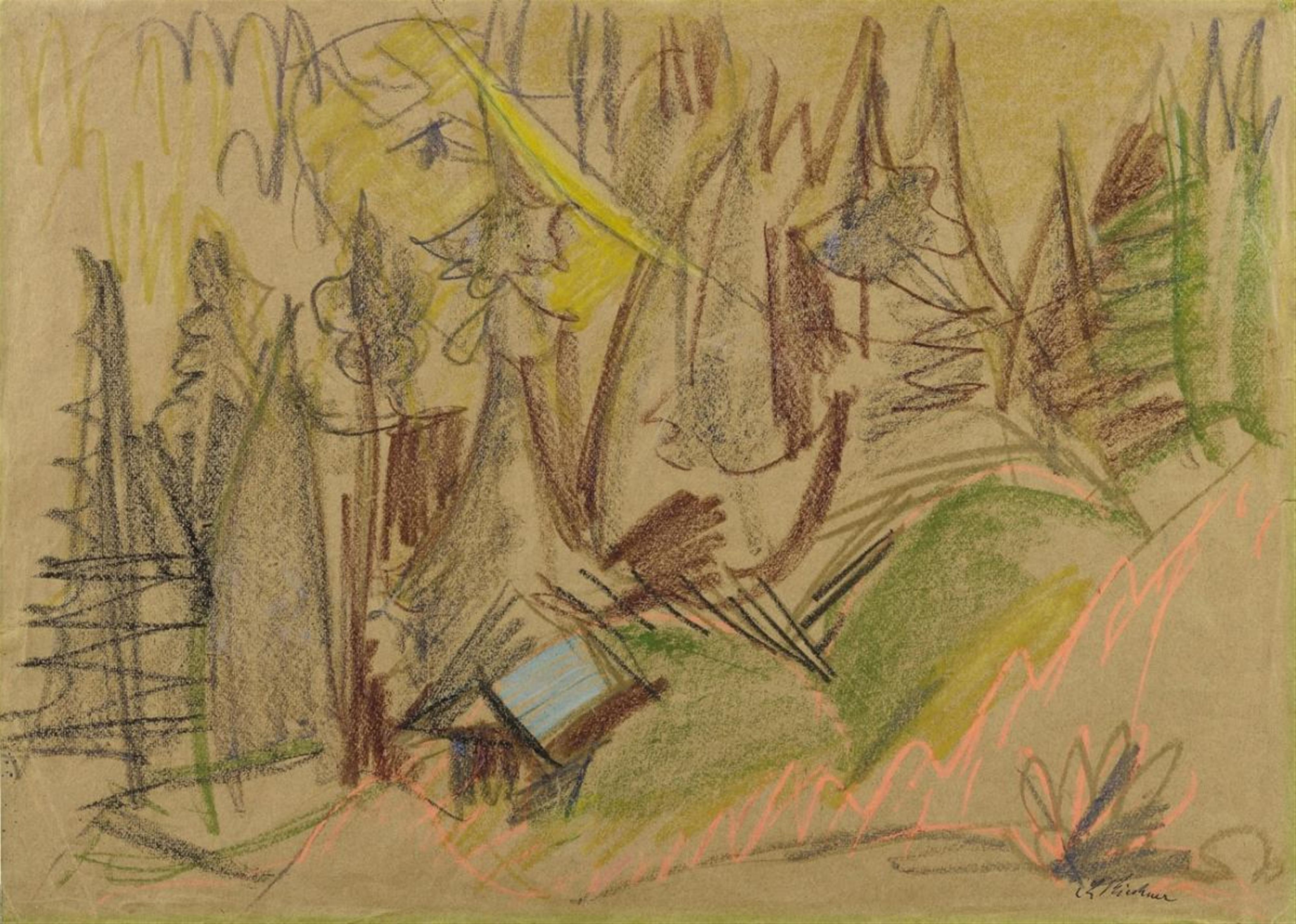 Ernst Ludwig Kirchner - Bergwald III (Mountain forest III) - image-1