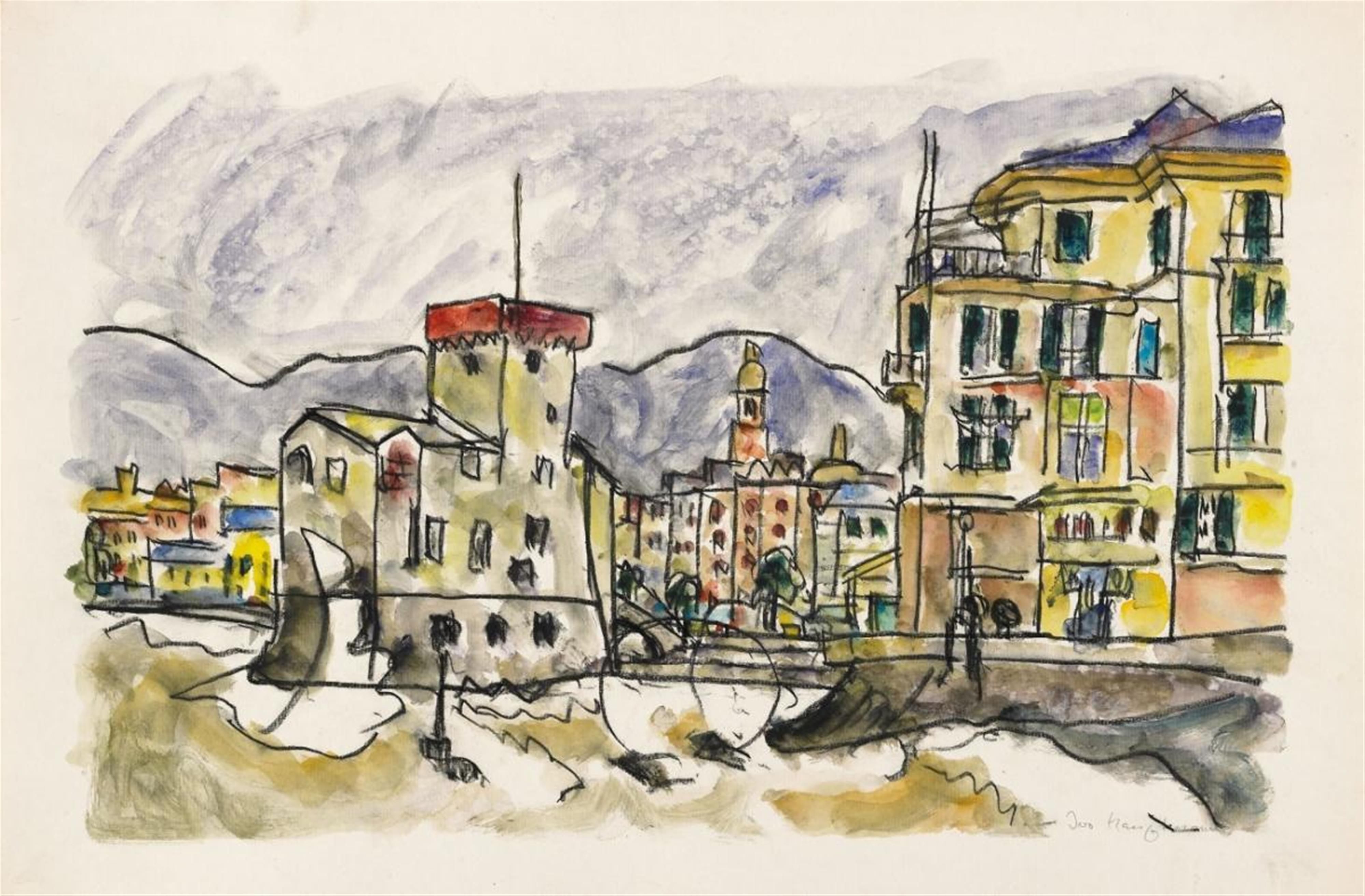 Ivo Hauptmann - Upper Italy (View of a City; Harbor with Boats) - image-2