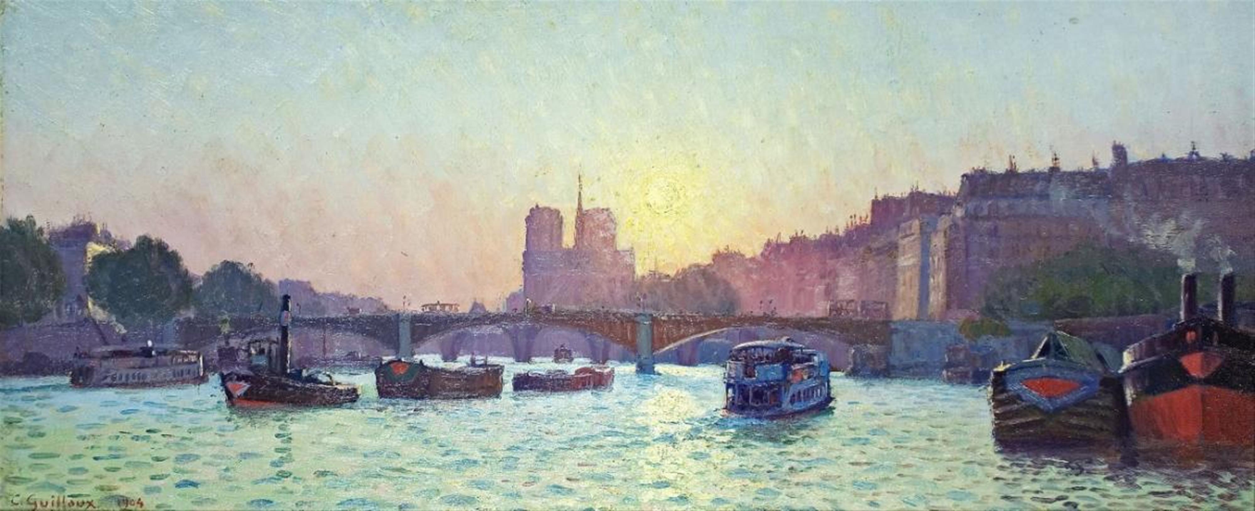 Charles Guilloux - VIEW OF PARIS WITH NOTRE-DAME AND PONT-NEUF - image-1