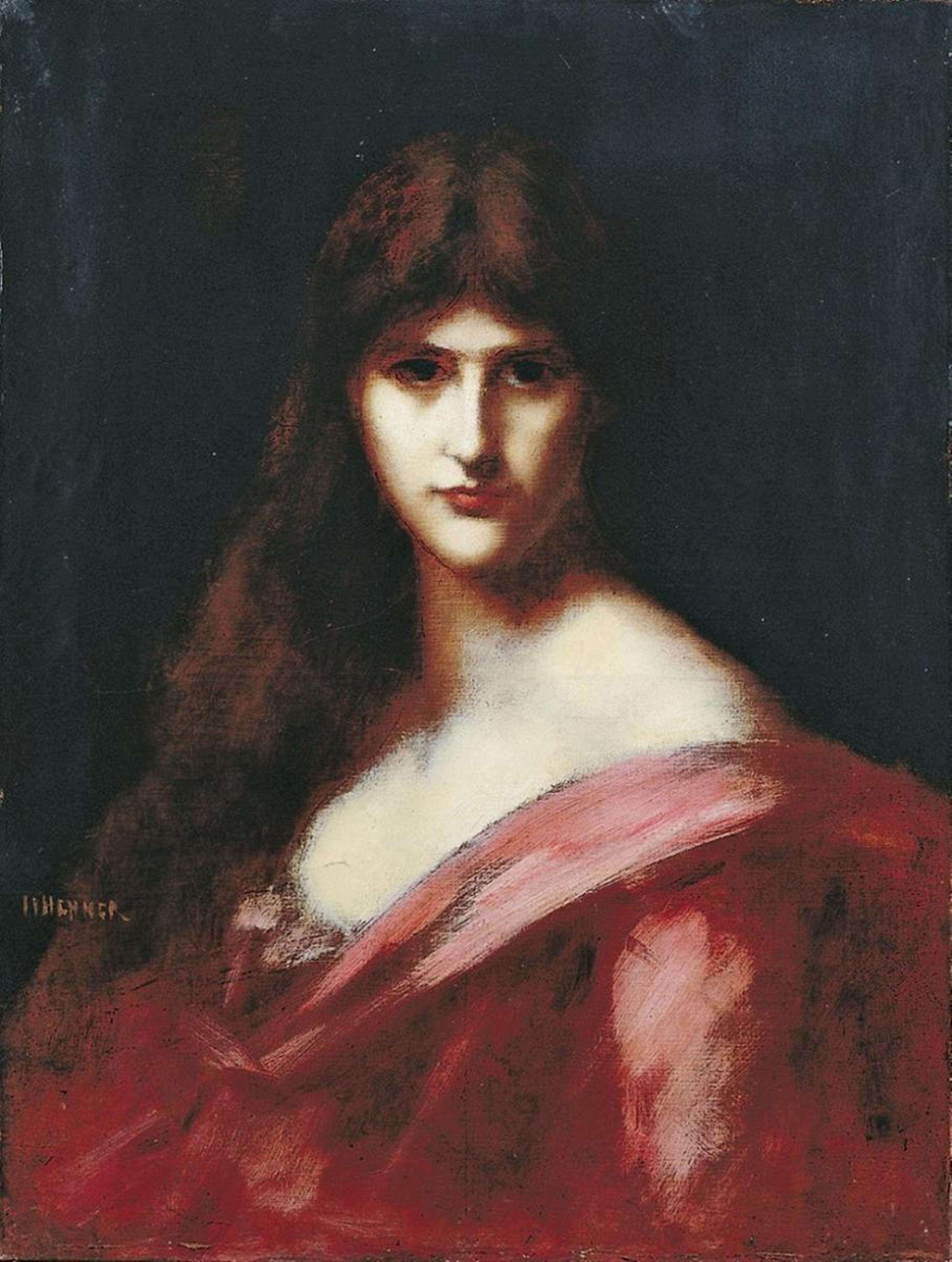 Jean Jacques Henner - LADY IN RED - image-1