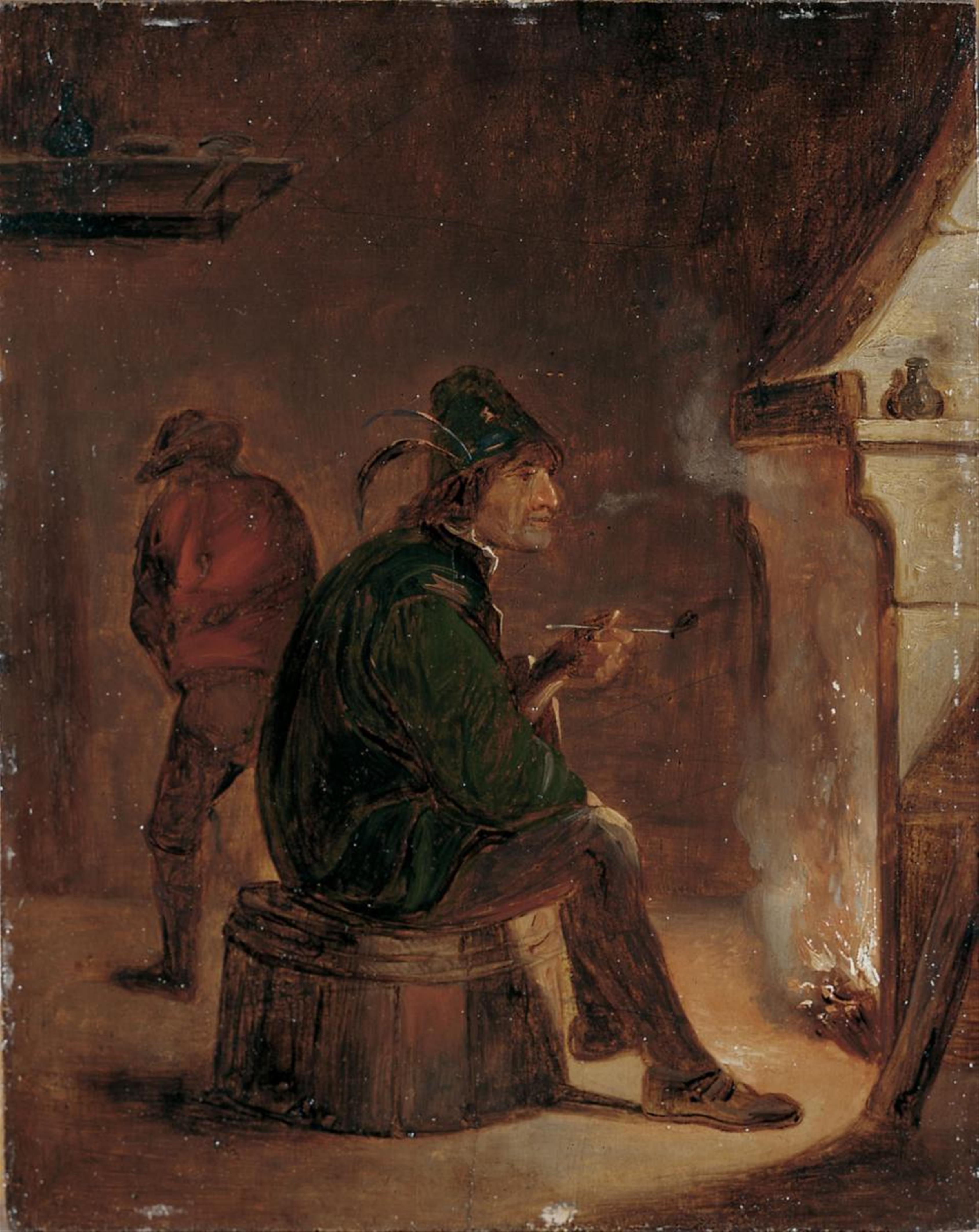 Flemish School, 17th century - SMOKING PEASANT - image-1