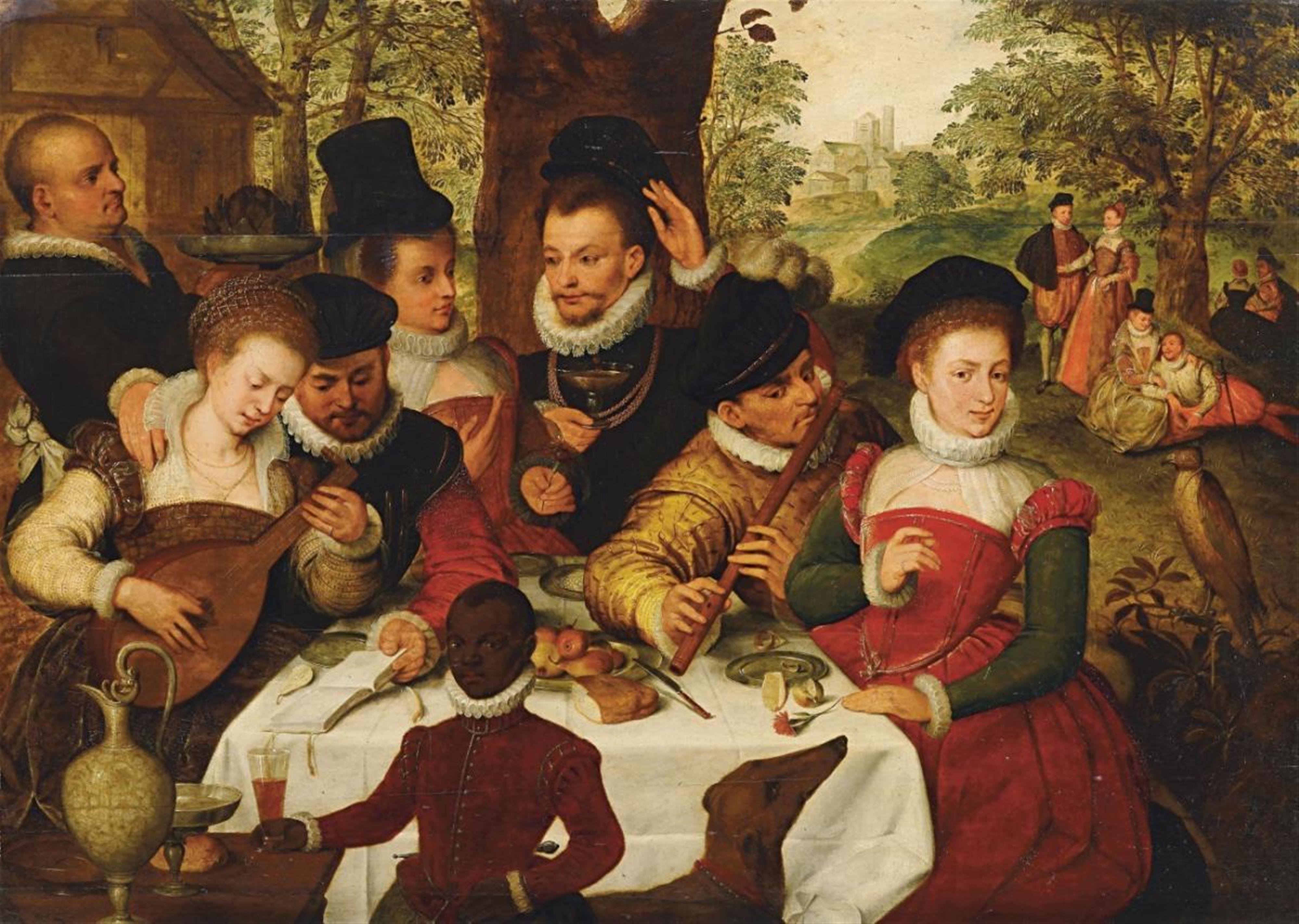 Frans Pourbus the Elder, attributed to - MERRY COMPANY - image-1