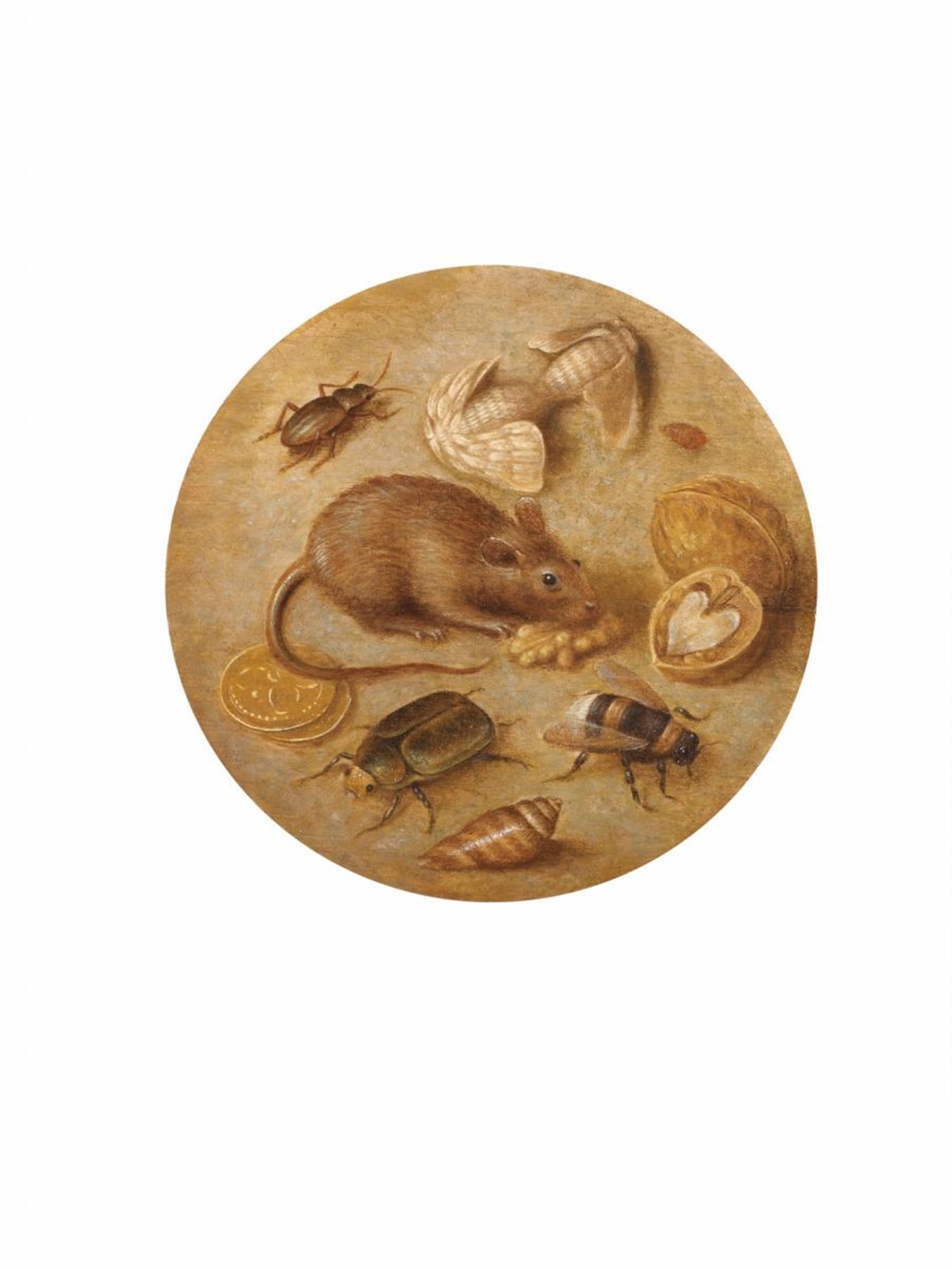 Georg Flegel, follower of - STILL LIFE WITH MICE, INSECTS, COINS, AND WALNUTS - image-1