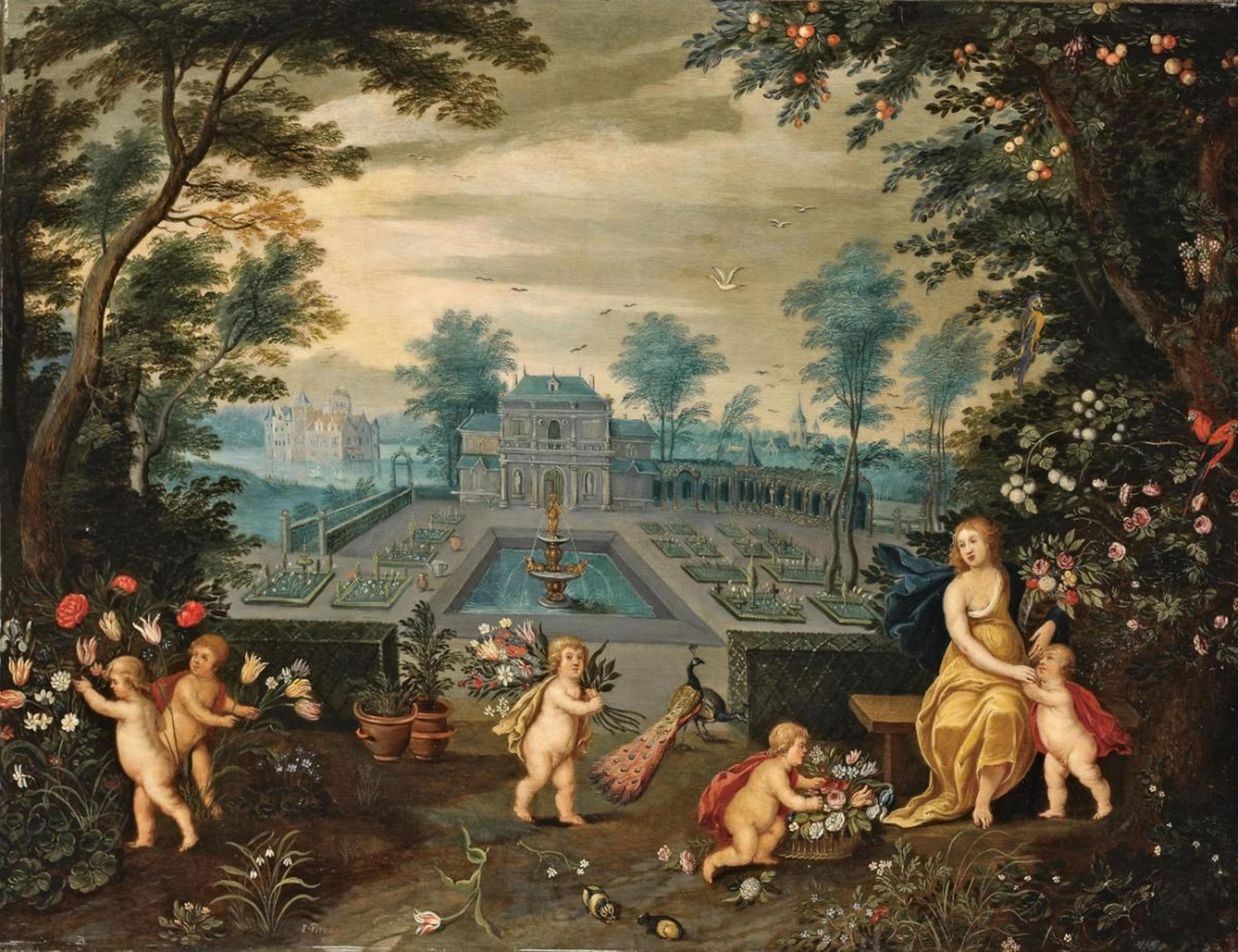Jan Brueghel the Younger and PIETER VAN AVONT - LANDSCAPE WITH FLORA - image-1