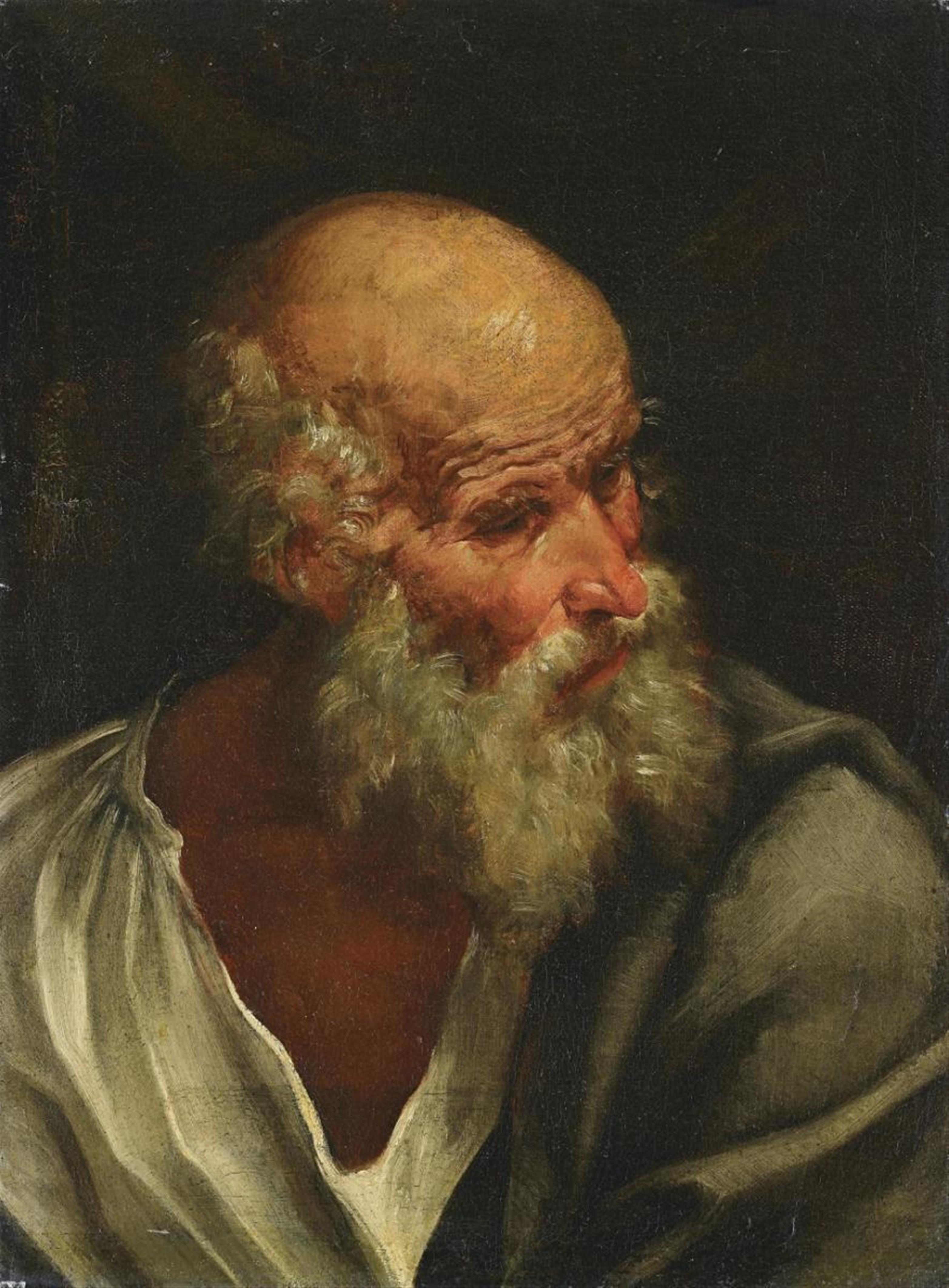 Domenico Feti, in der Art - BRUSTBILD EINES BÄRTIGEN MANNES (APOSTEL) - image-1