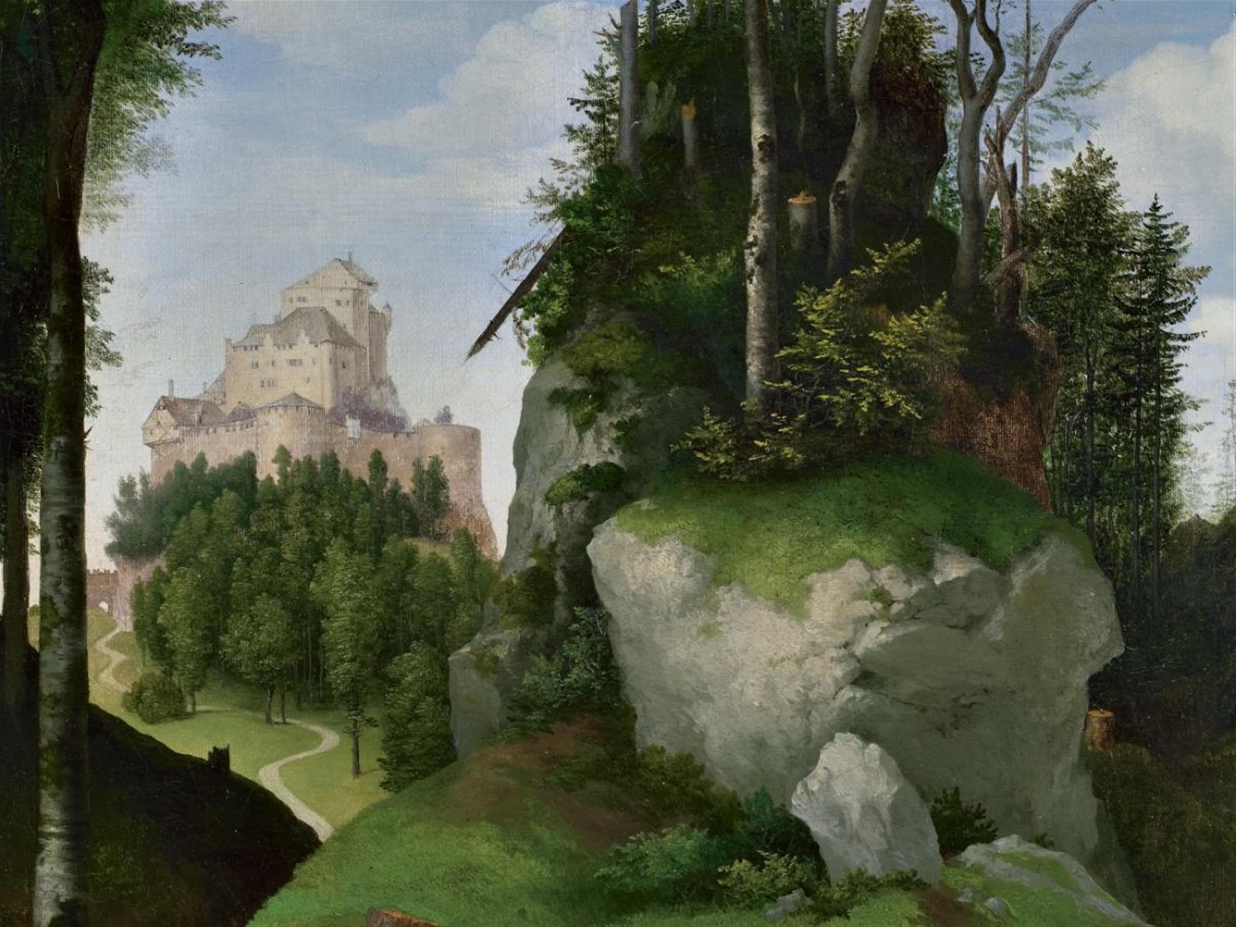 Ferdinand Olivier, attributed to - LANDSCAPE WITH CASTLE - image-3
