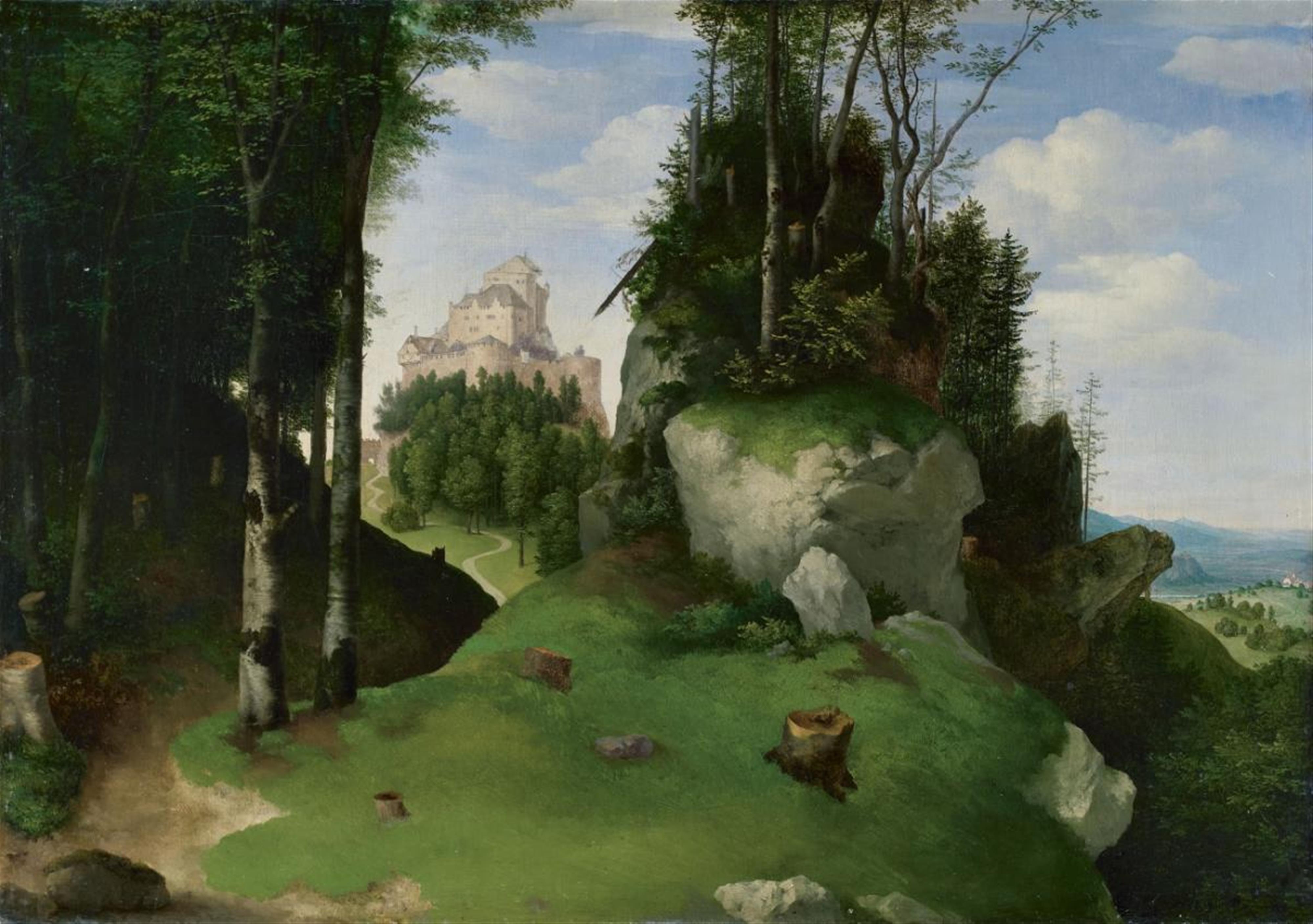 Ferdinand Olivier, attributed to - LANDSCAPE WITH CASTLE - image-4