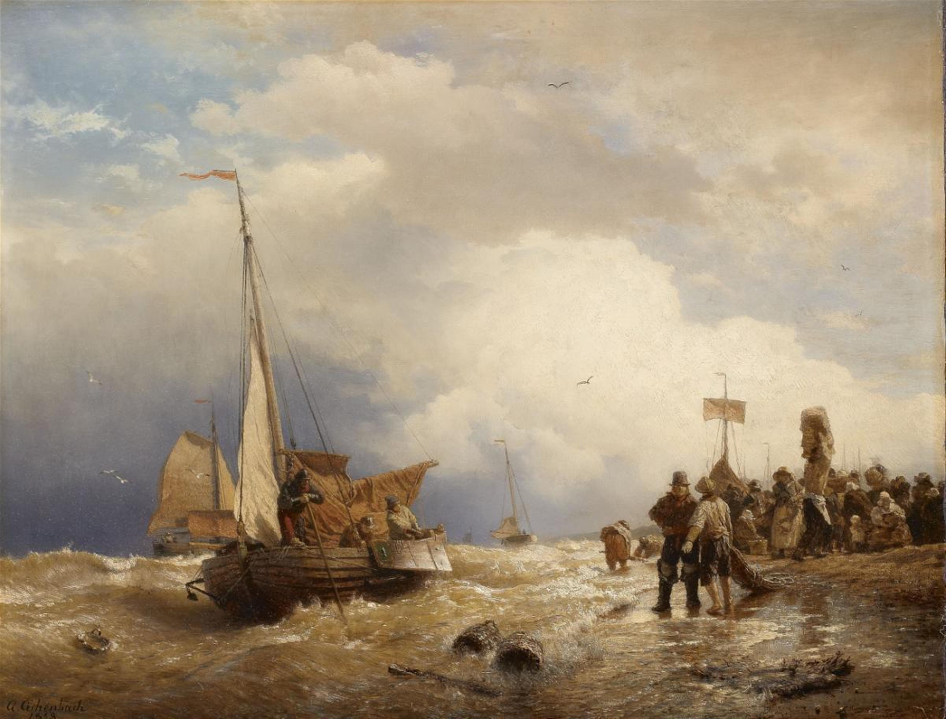 Andreas Achenbach - THE RETURN OF THE FISHER BOATS FROM THE STORMY SEA - image-1