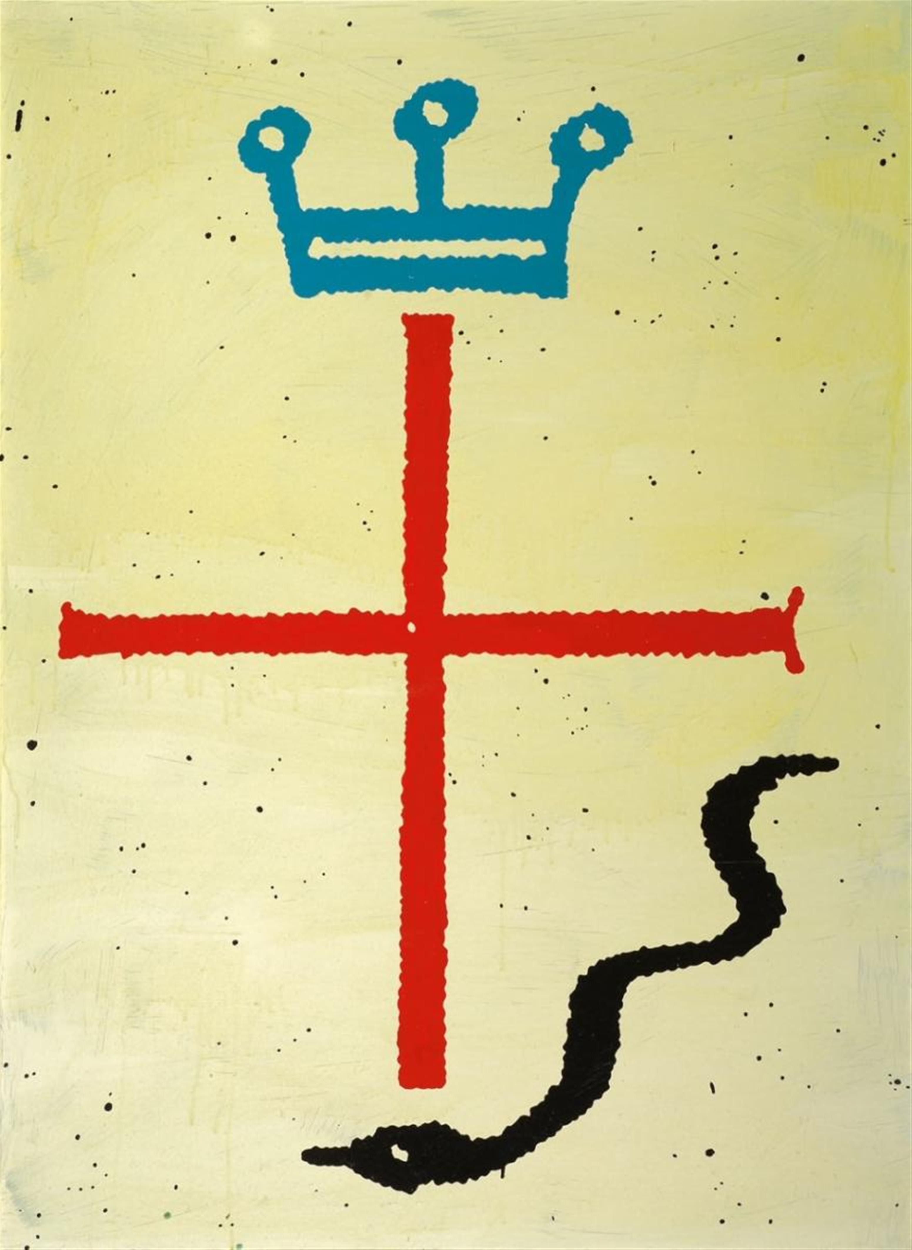 Walter Dahn - Untitled (Crown, Cross, Snake) - image-1