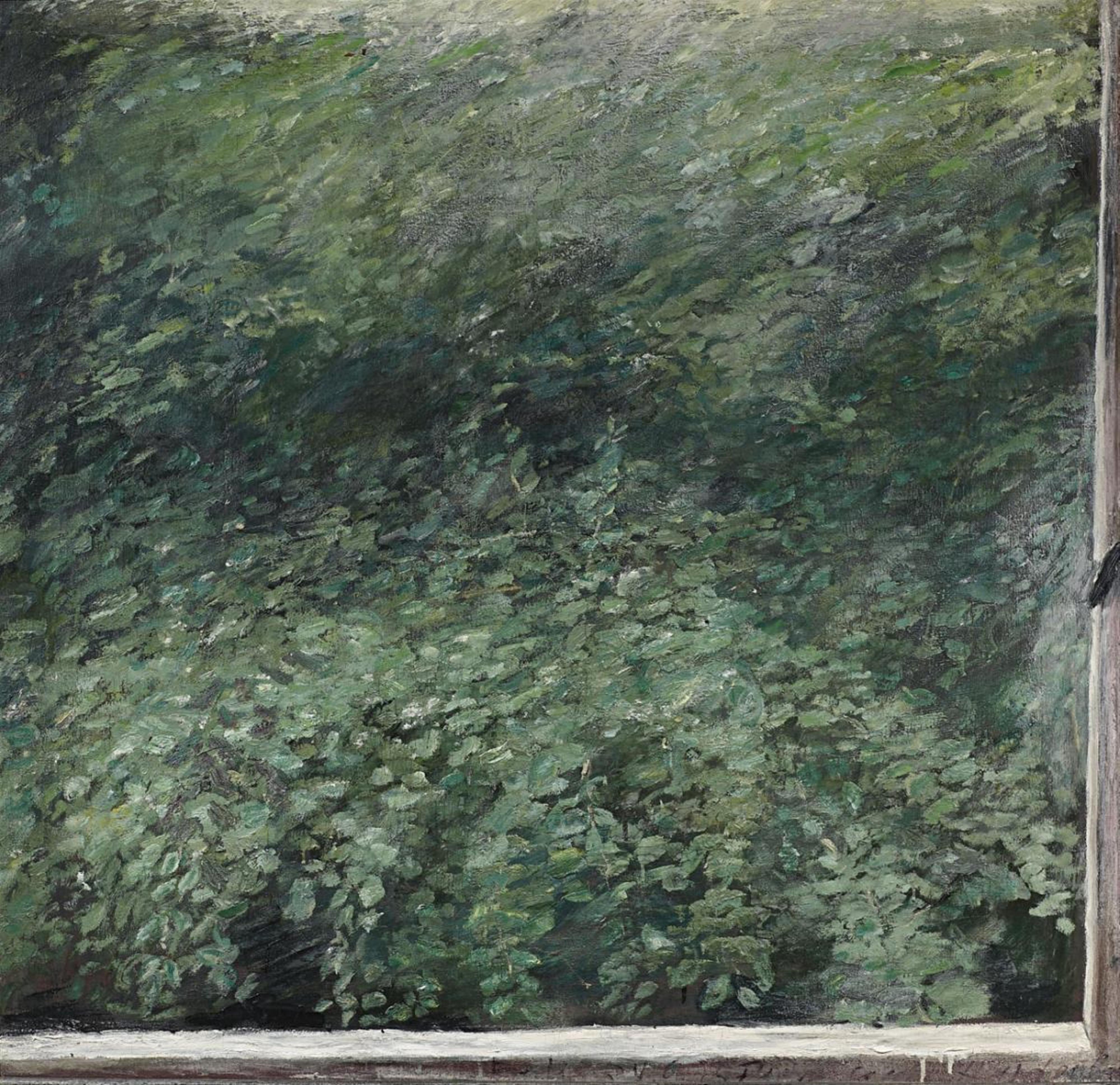 Klaus Fußmann - Untitled (View from a Berlin Window onto Green) - image-1