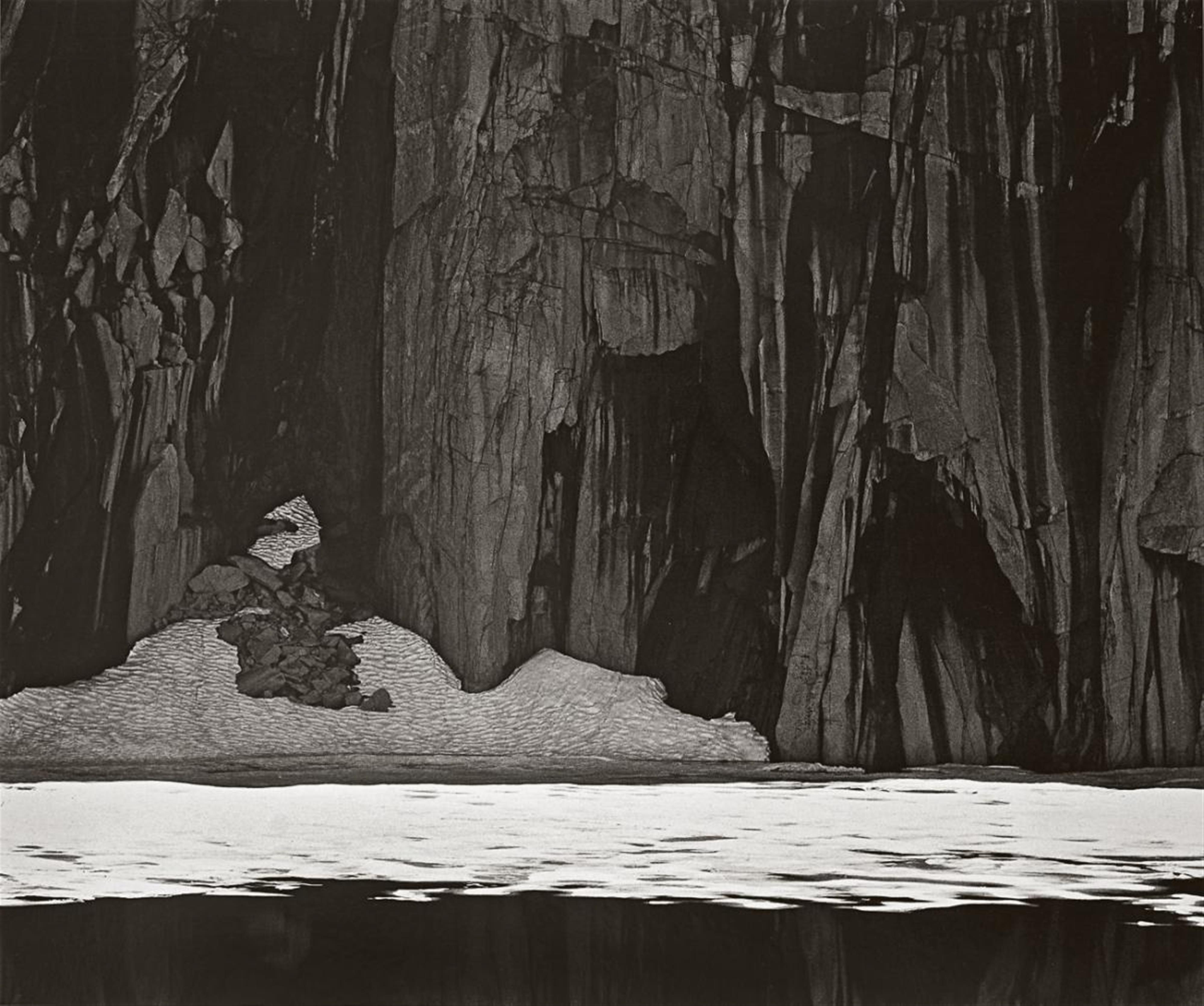 Ansel Adams - FROZEN LAKE AND CLIFFS, SIERRA NEVADA, CALIFORNIA - image-1