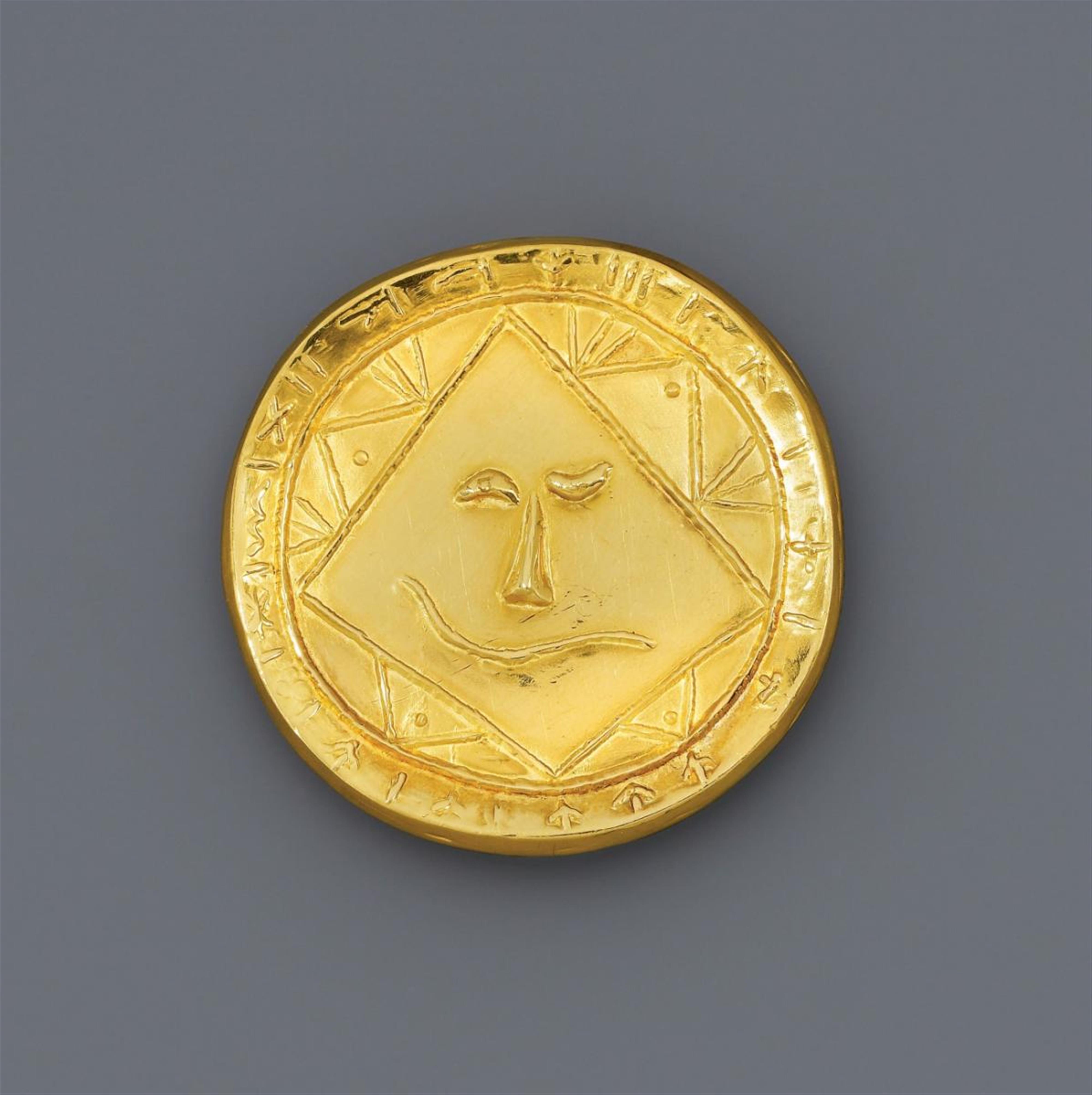 Pablo Picasso - Visage géométrique (Goldmedaillon) - image-1