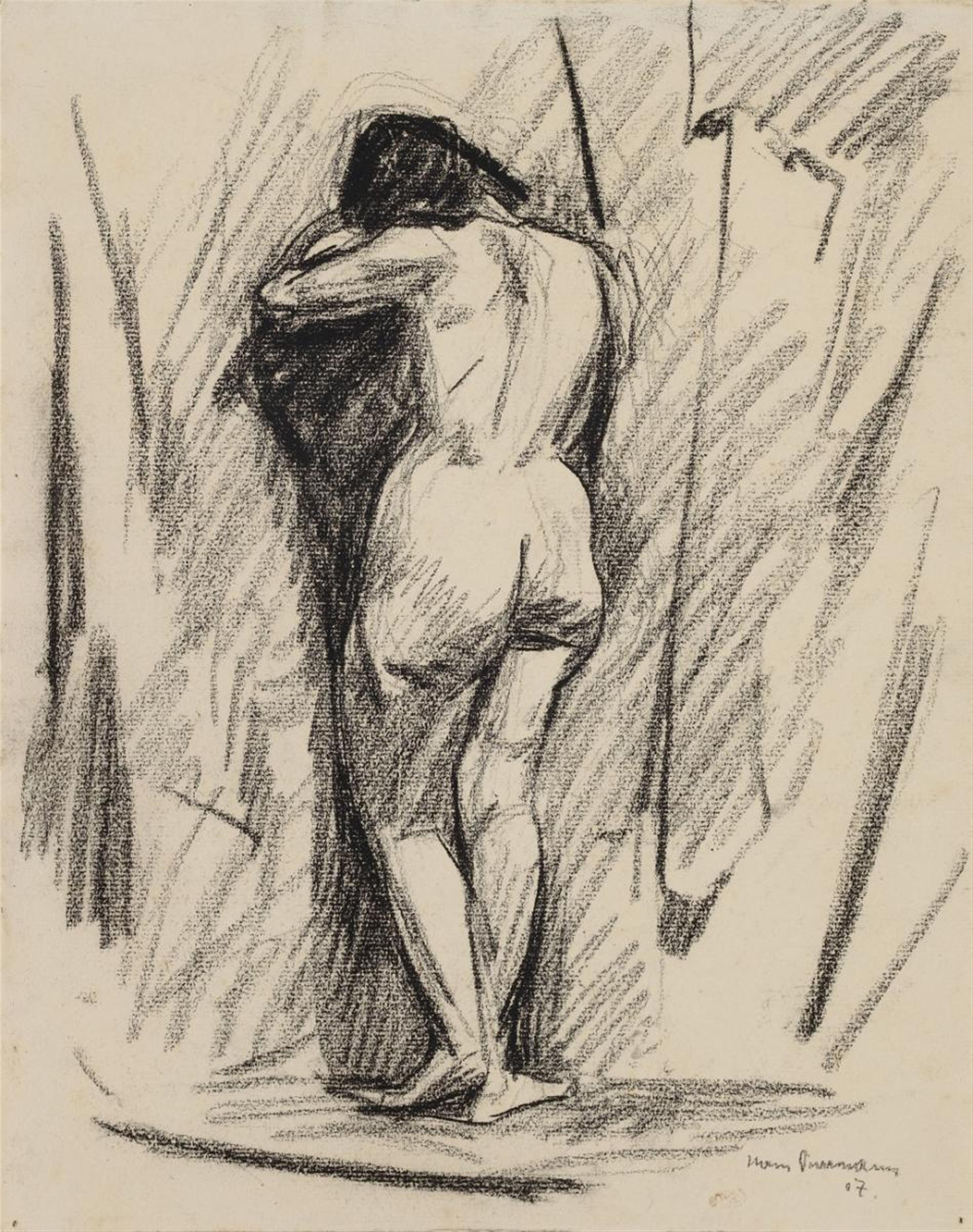 Hans Purrmann - Female Nude seen from Behind - image-1