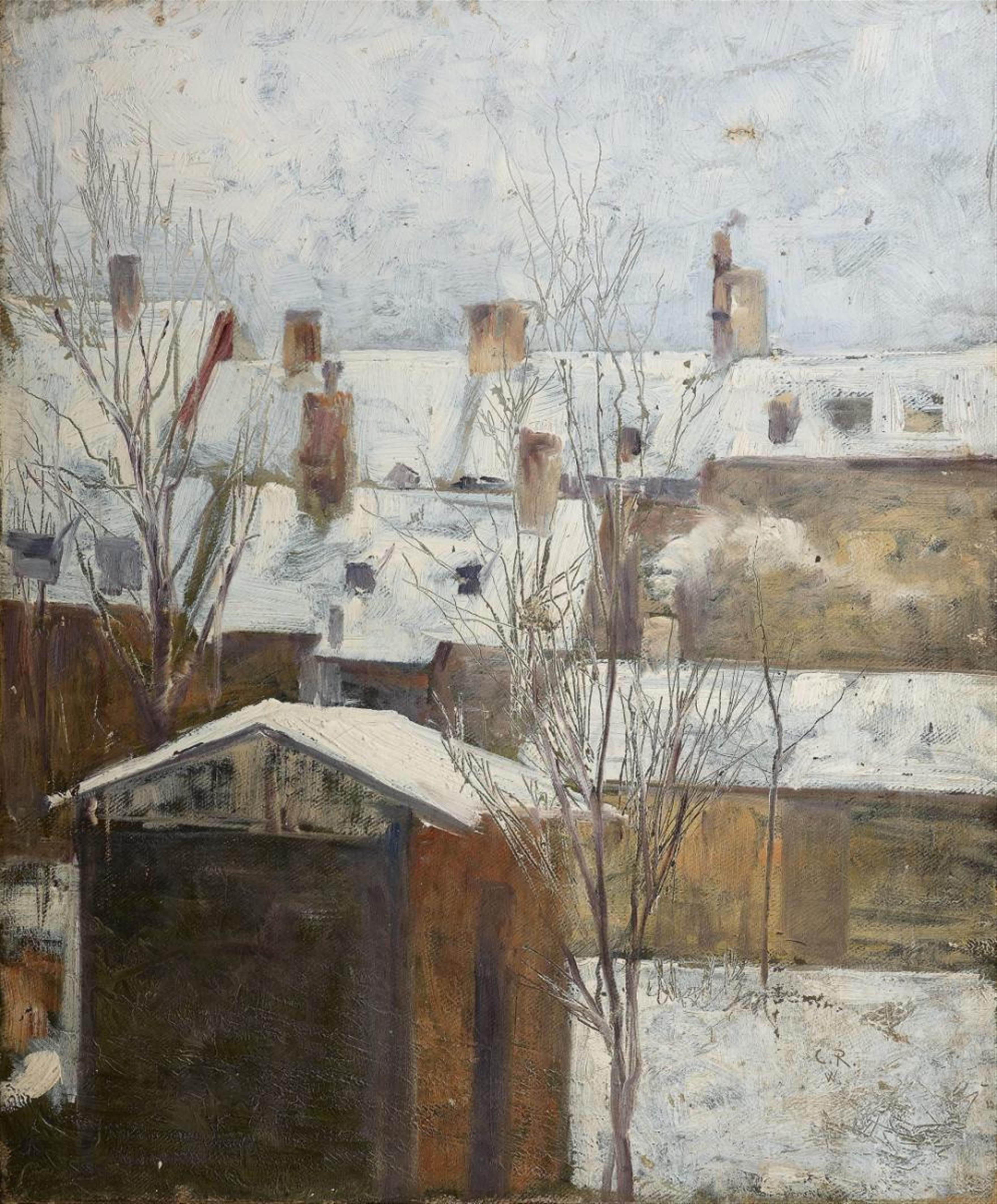 Christian Rohlfs - Rooftops in Weimar in Winter - image-1