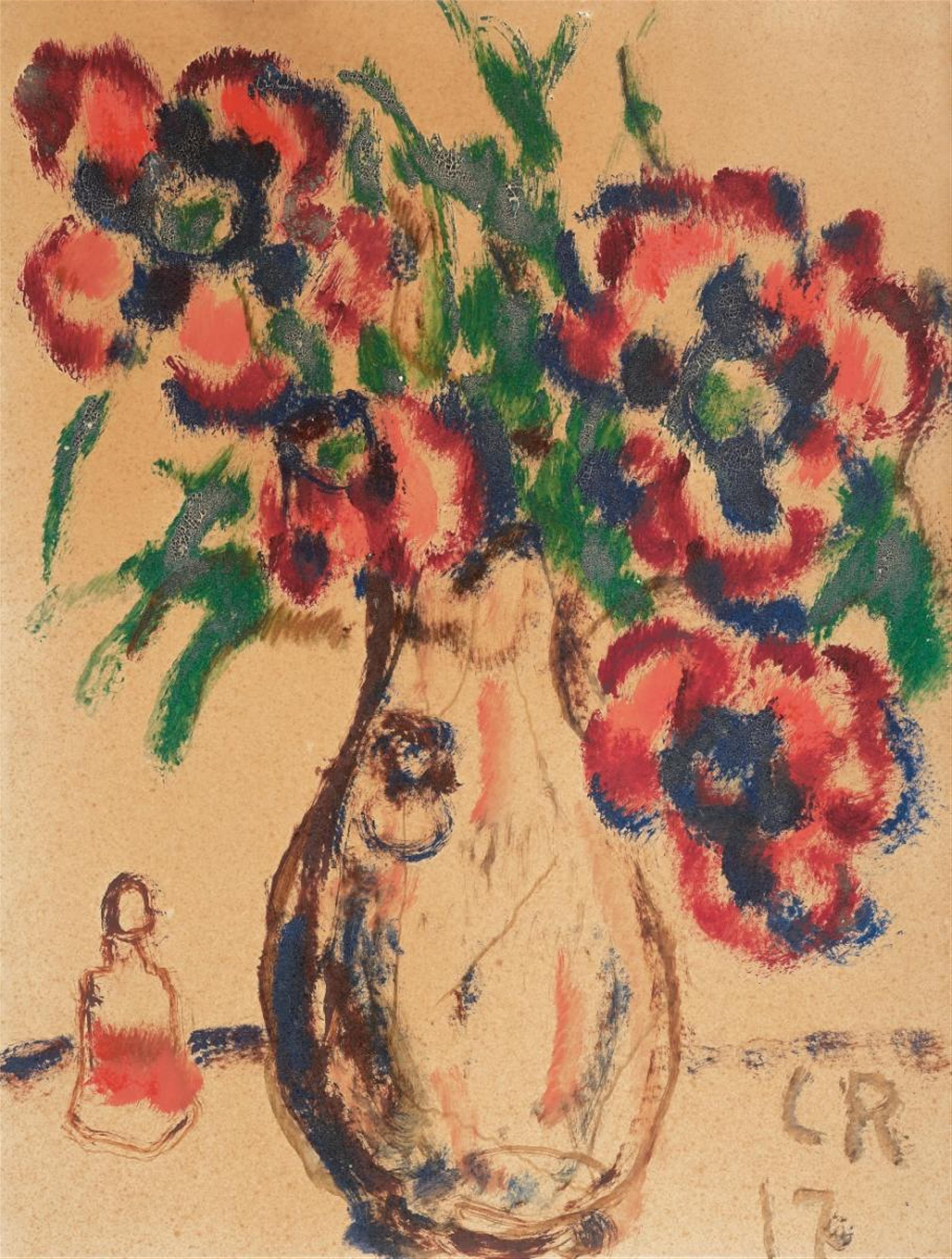 Christian Rohlfs - Flower Still-Life (Red Poppies in tall Vase) - image-1