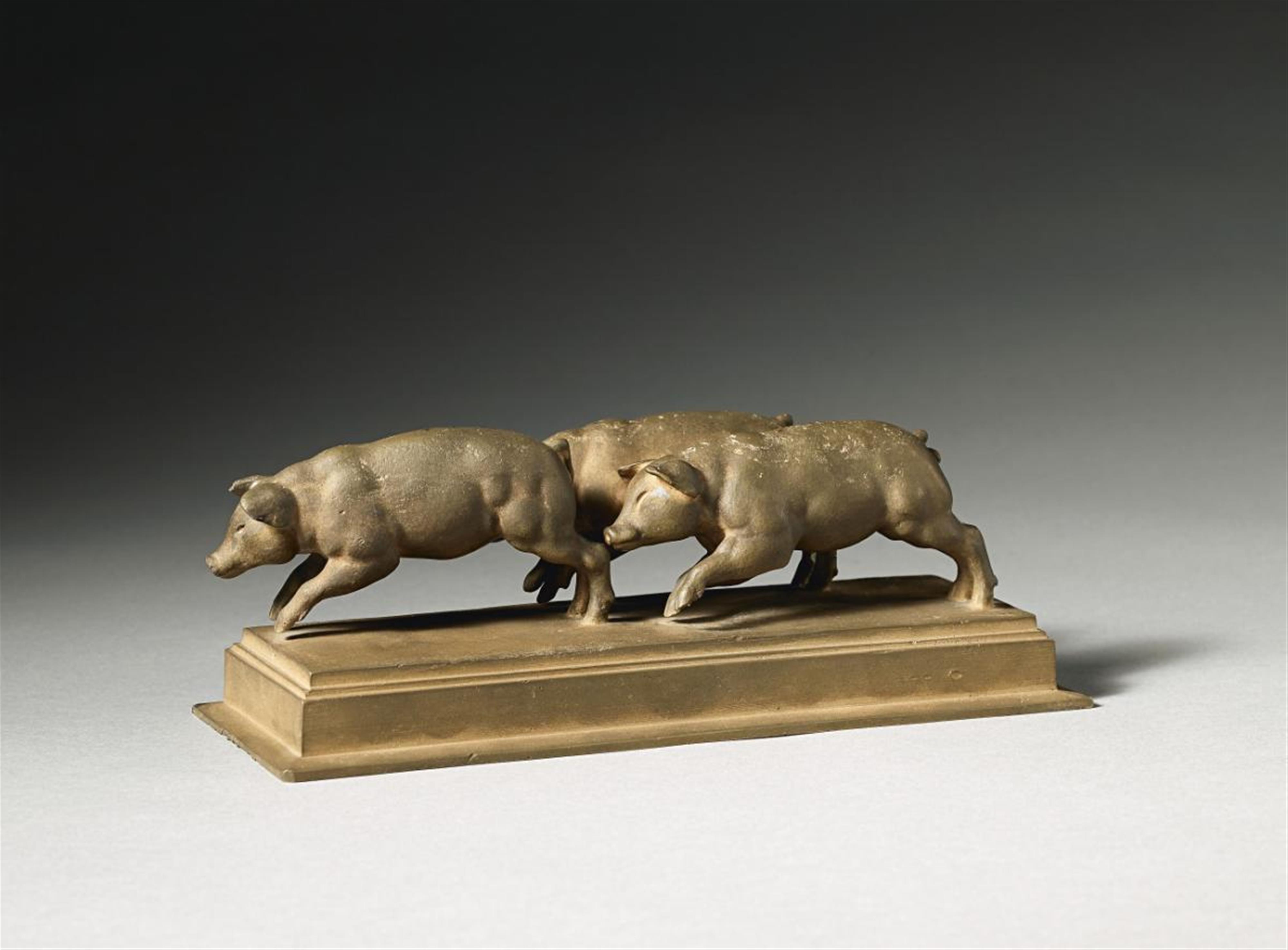 August Gaul - Schweine (Laufende Schweine, Drei galoppierende Ferkel, Schweinegalopp) - image-1