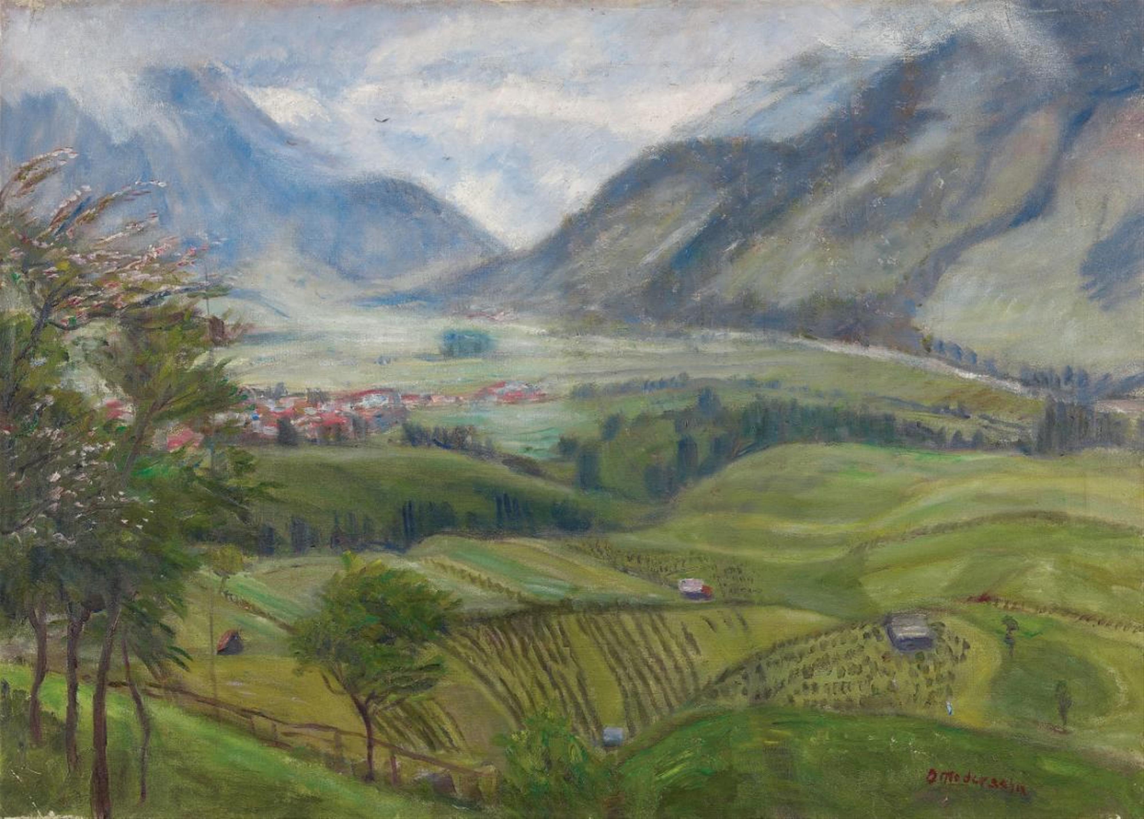 Otto Modersohn - Blick auf Hindelang (Wiesen) [View of Hindelang: Meadows] - image-1