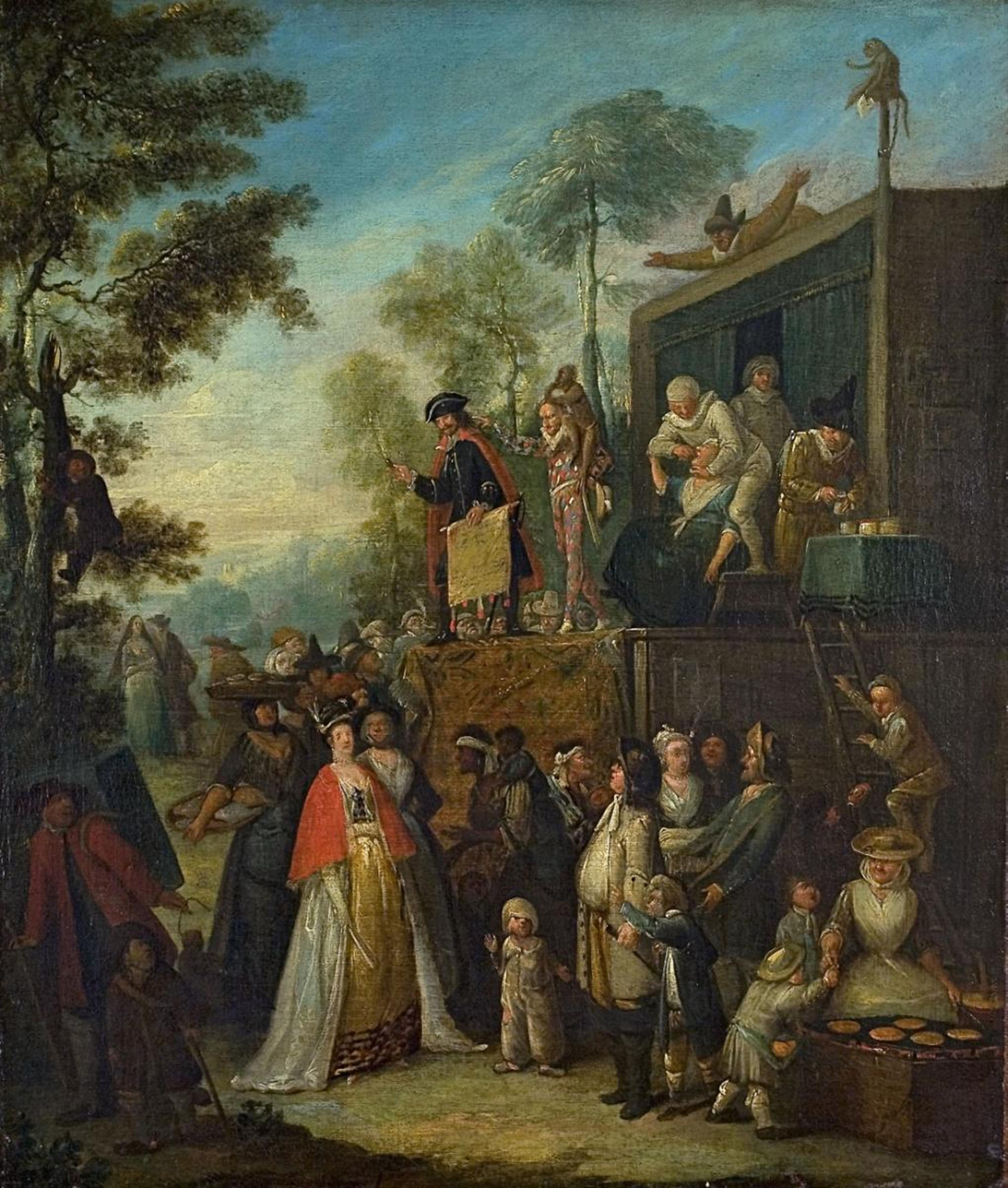 German School, 18th century - AN OUTDOOR THEATRICAL PERFORMANCE - image-1