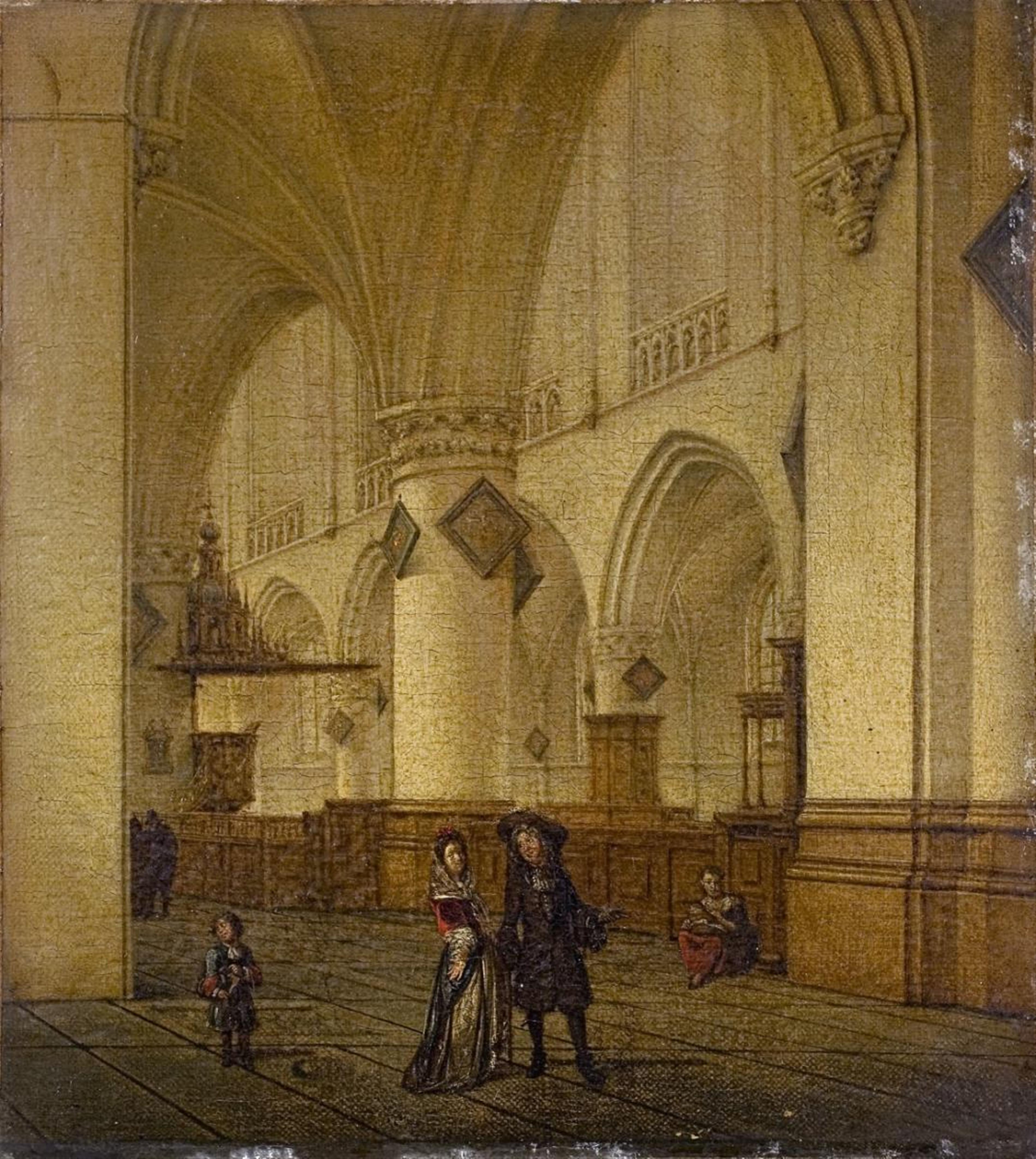 Isaac van Nickelen - CHURCH INTERIOR (SINT BAVO IN HAARLEM) - image-1