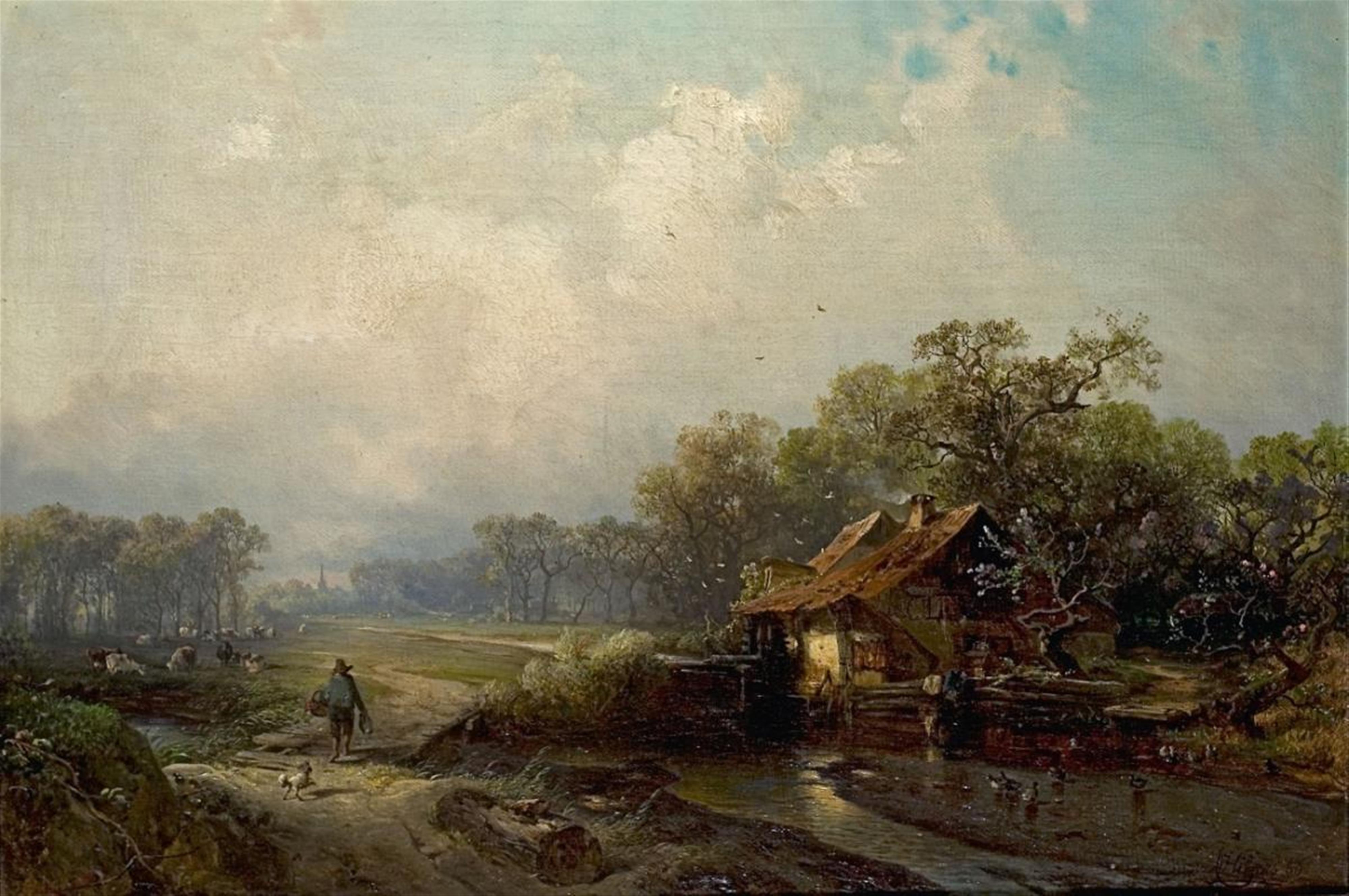 Carl Hilgers - LANDSCAPE WITH FARMSTEAD - image-1