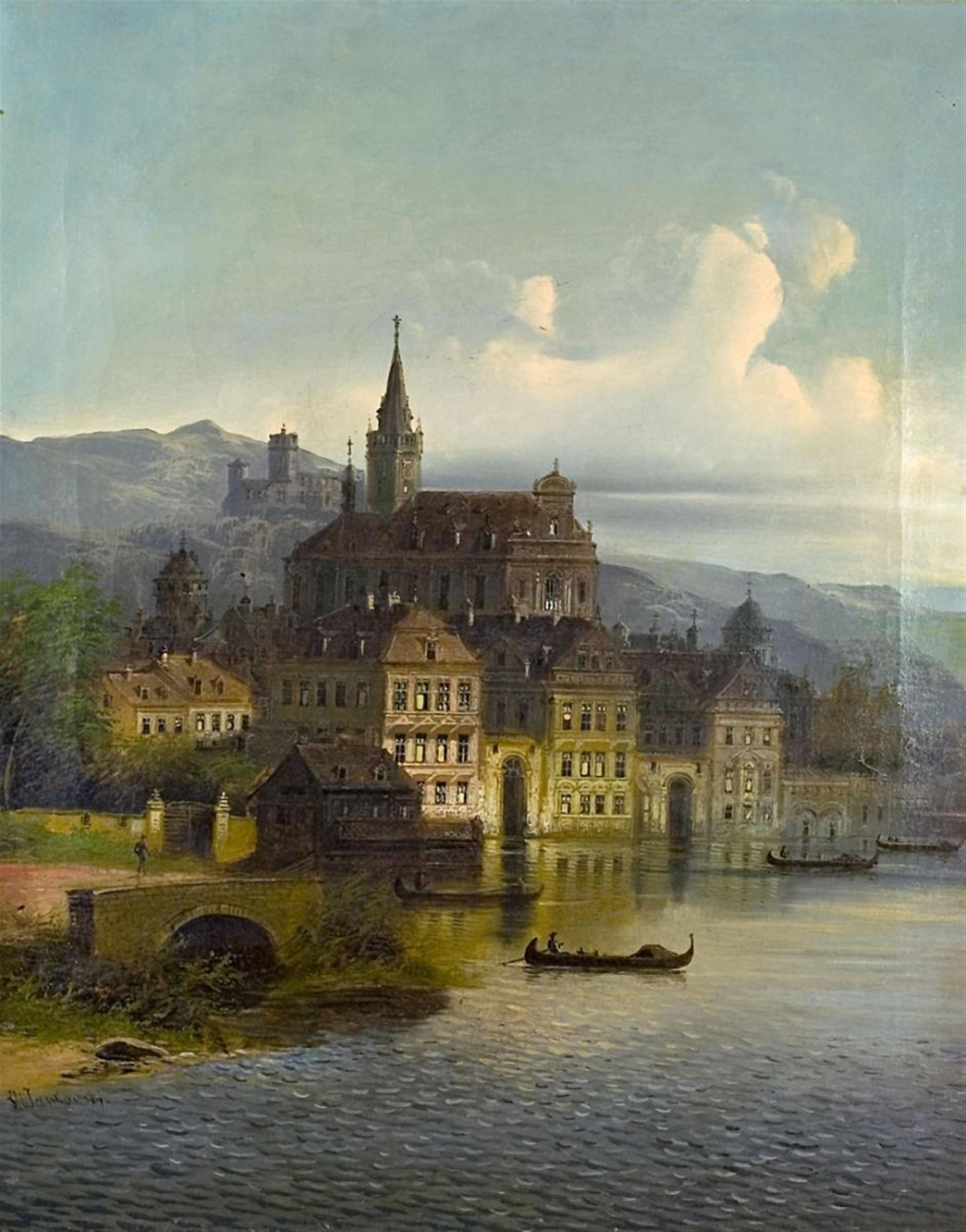 Friedrich Wilhelm Jankowsky - VIEW OF BINGEN - image-1