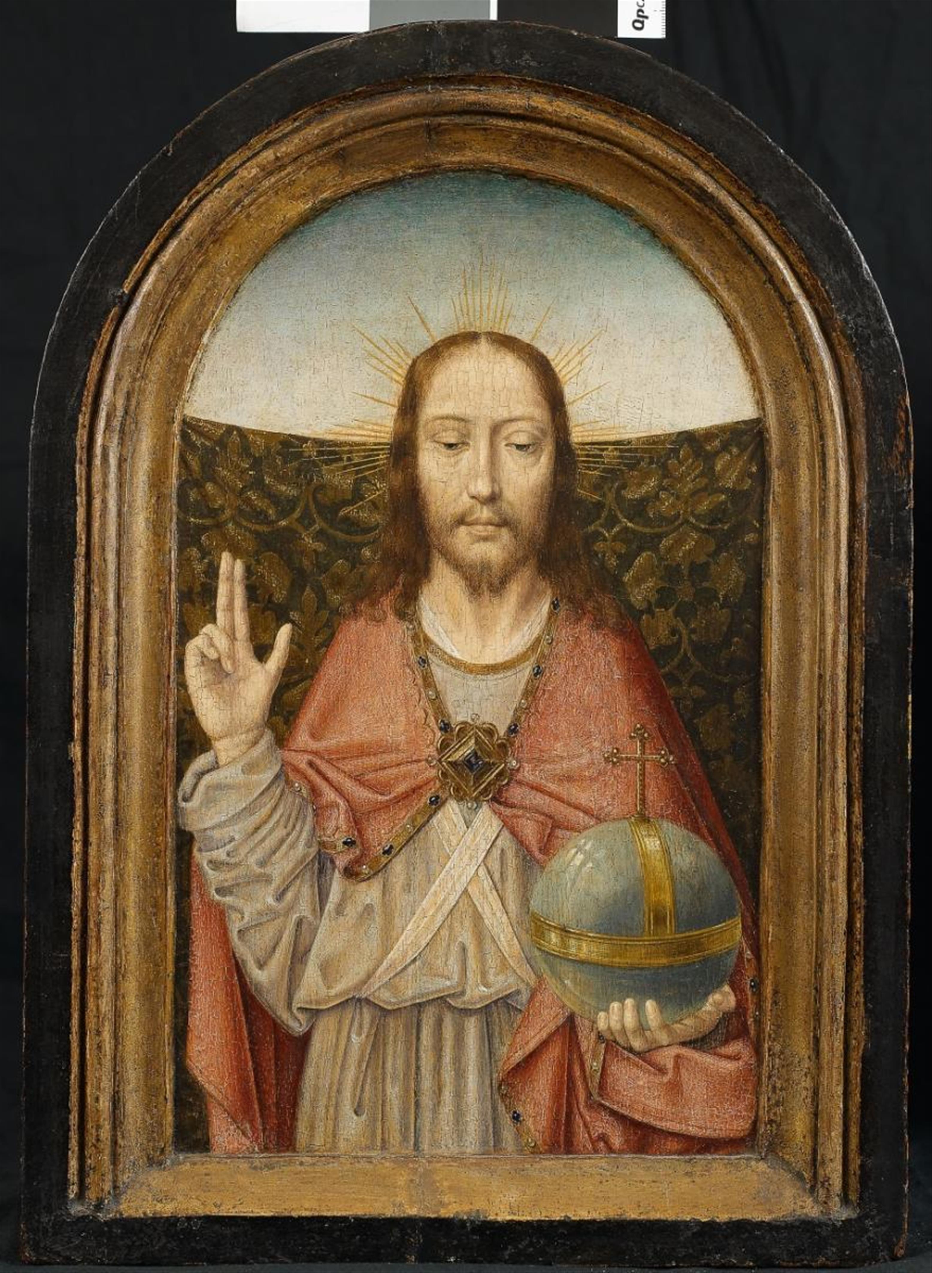 Niederrheinisch-Kölnischer Meister um 1500 - CHRISTUS ALS SALVATOR MUNDI - image-1